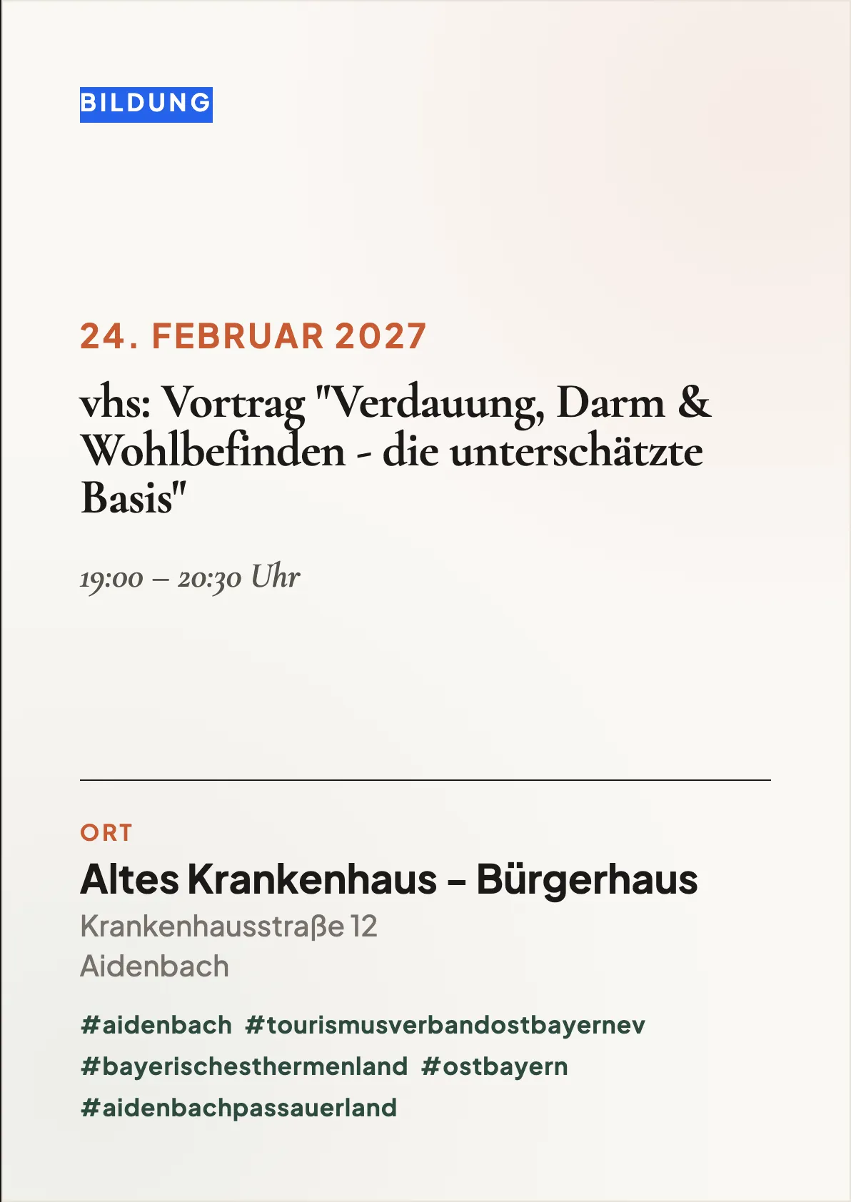 Veranstaltungsflyer