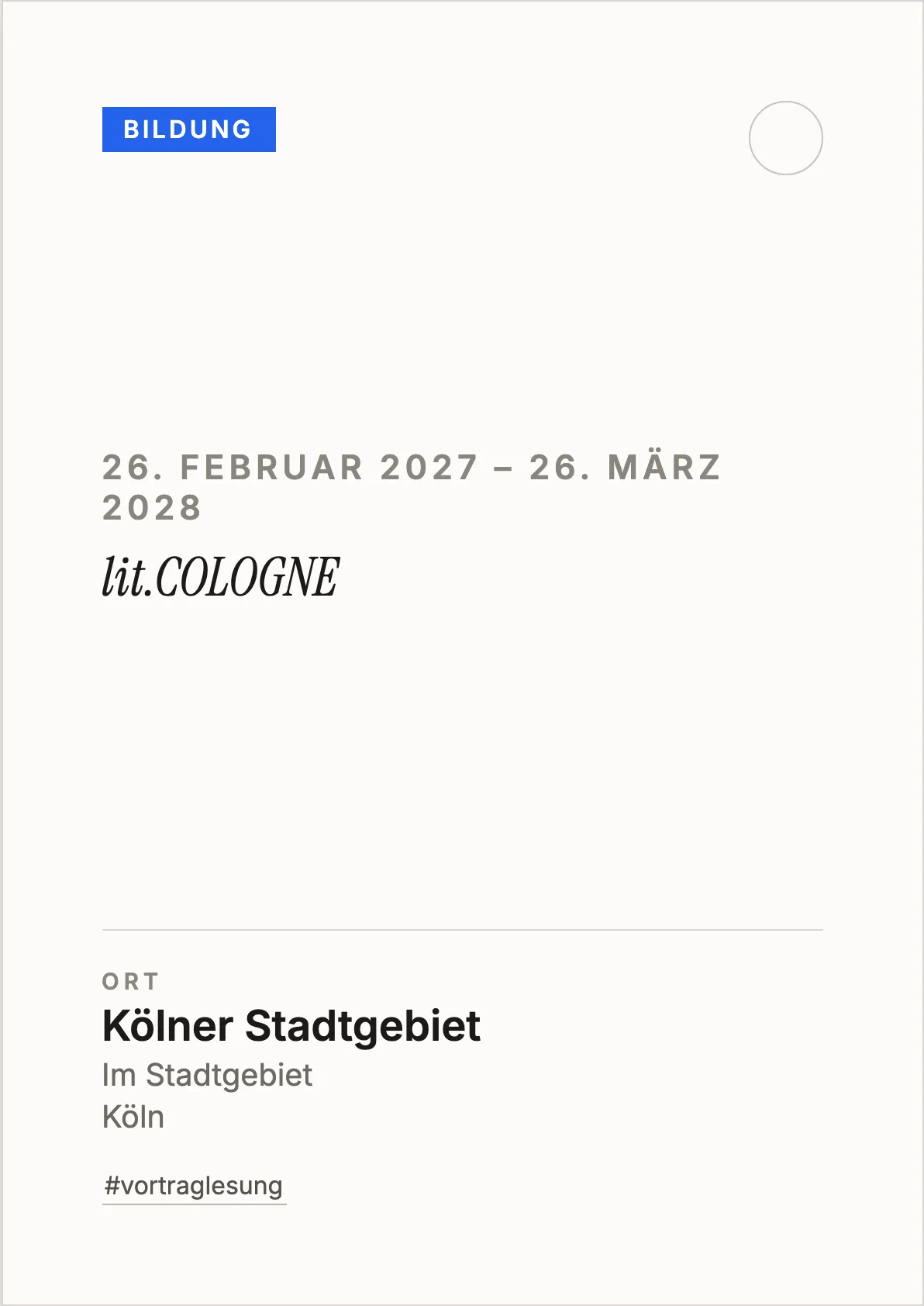 Veranstaltungsflyer