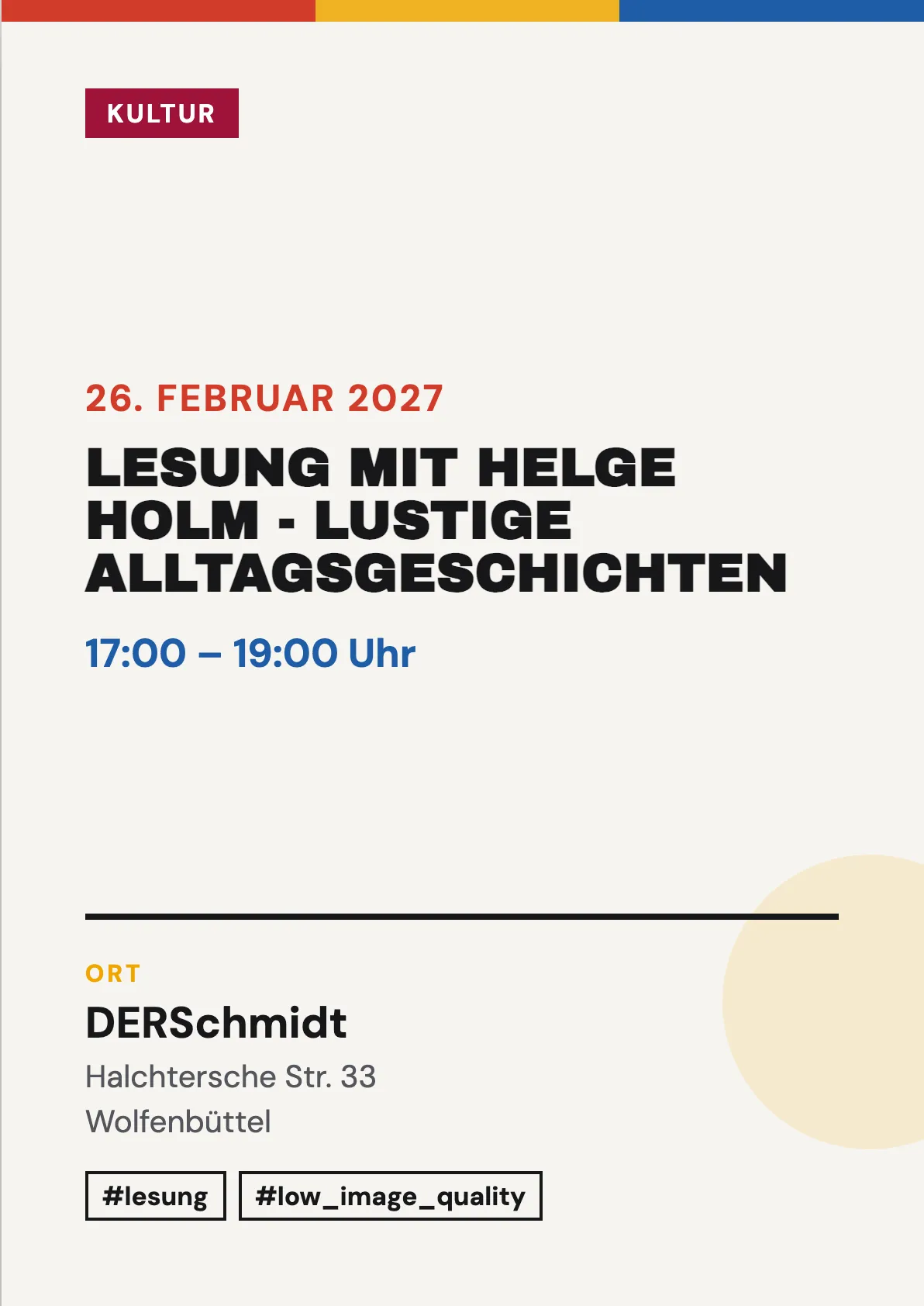 Veranstaltungsflyer