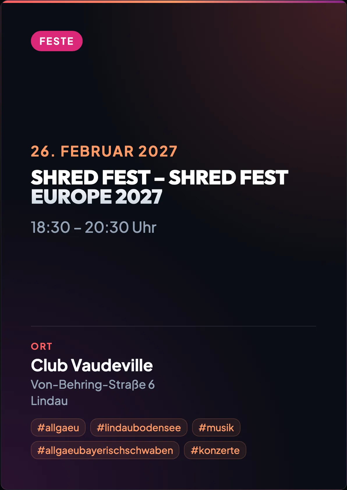 Veranstaltungsflyer