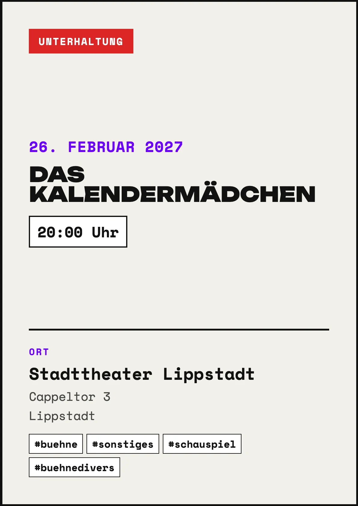 Veranstaltungsflyer