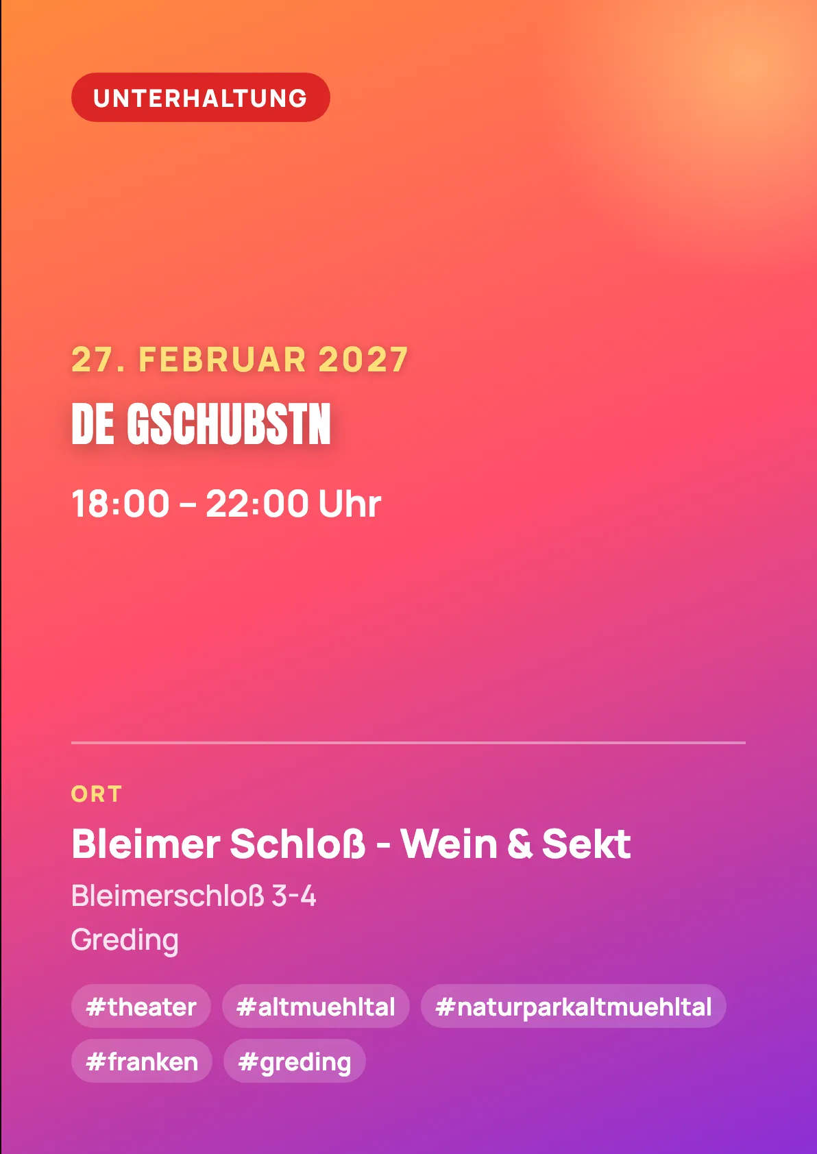 Veranstaltungsflyer