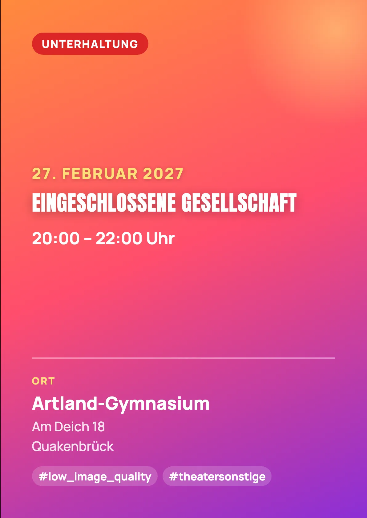 Veranstaltungsflyer