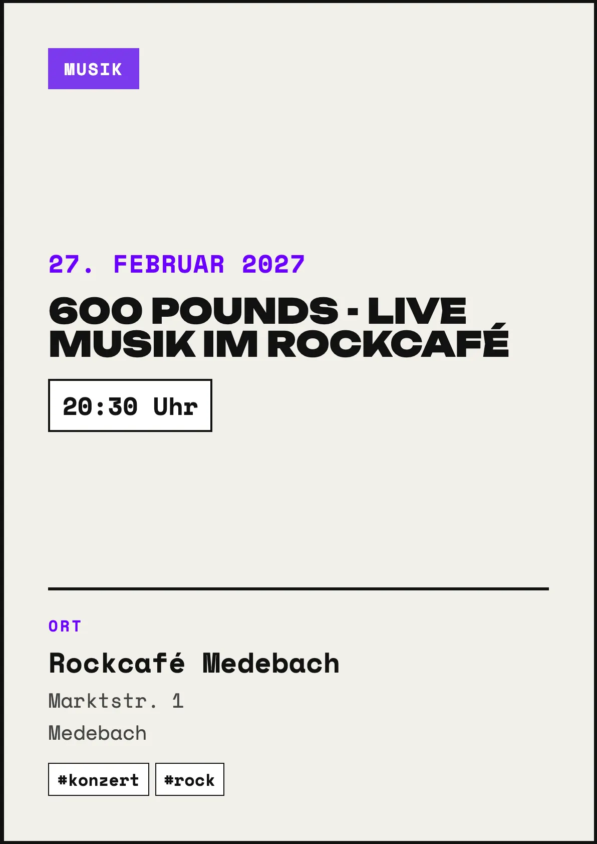 Veranstaltungsflyer