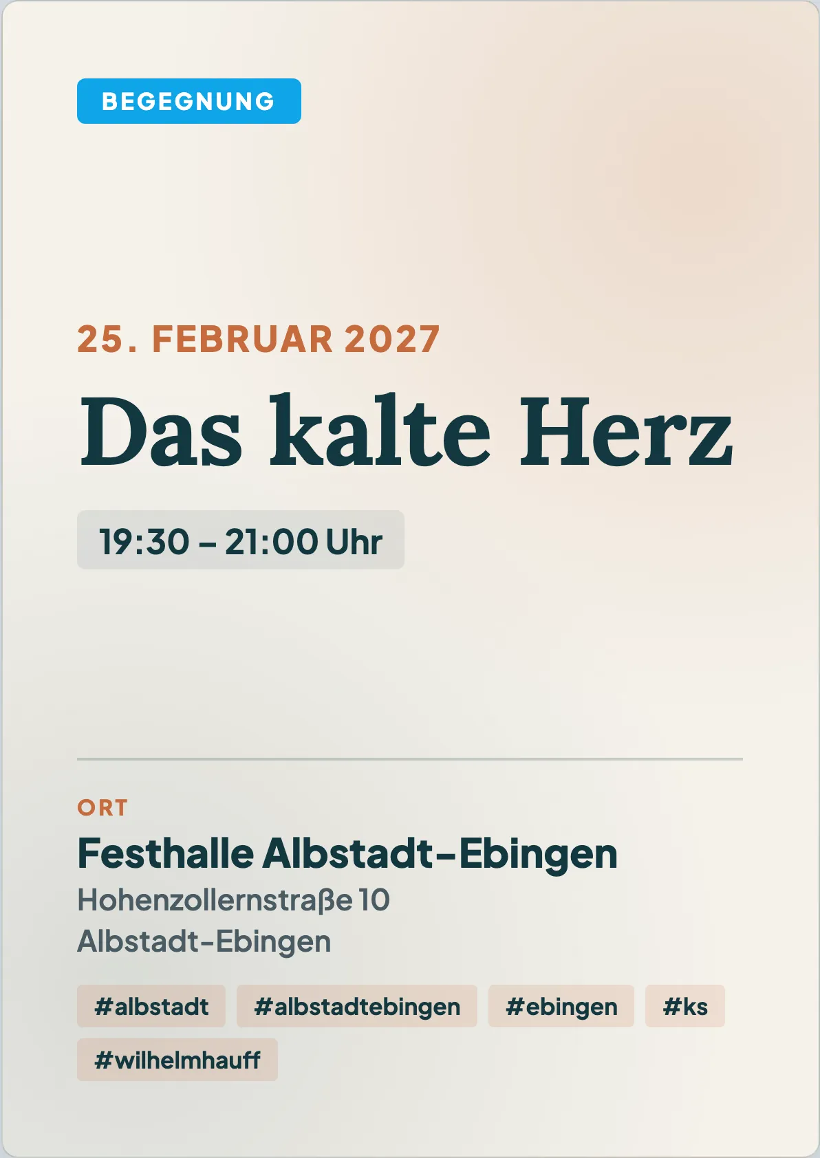 Veranstaltungsflyer