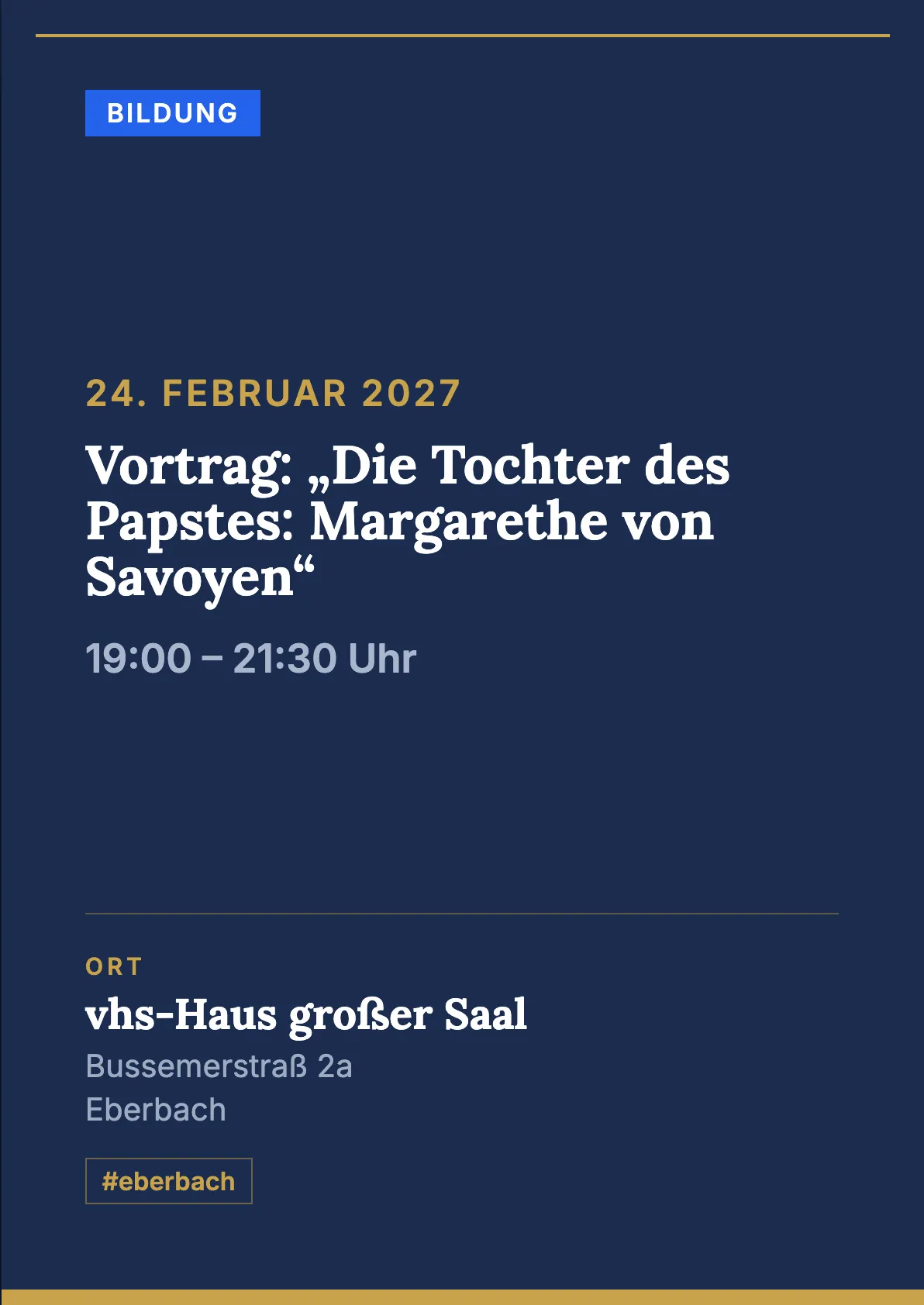 Veranstaltungsflyer
