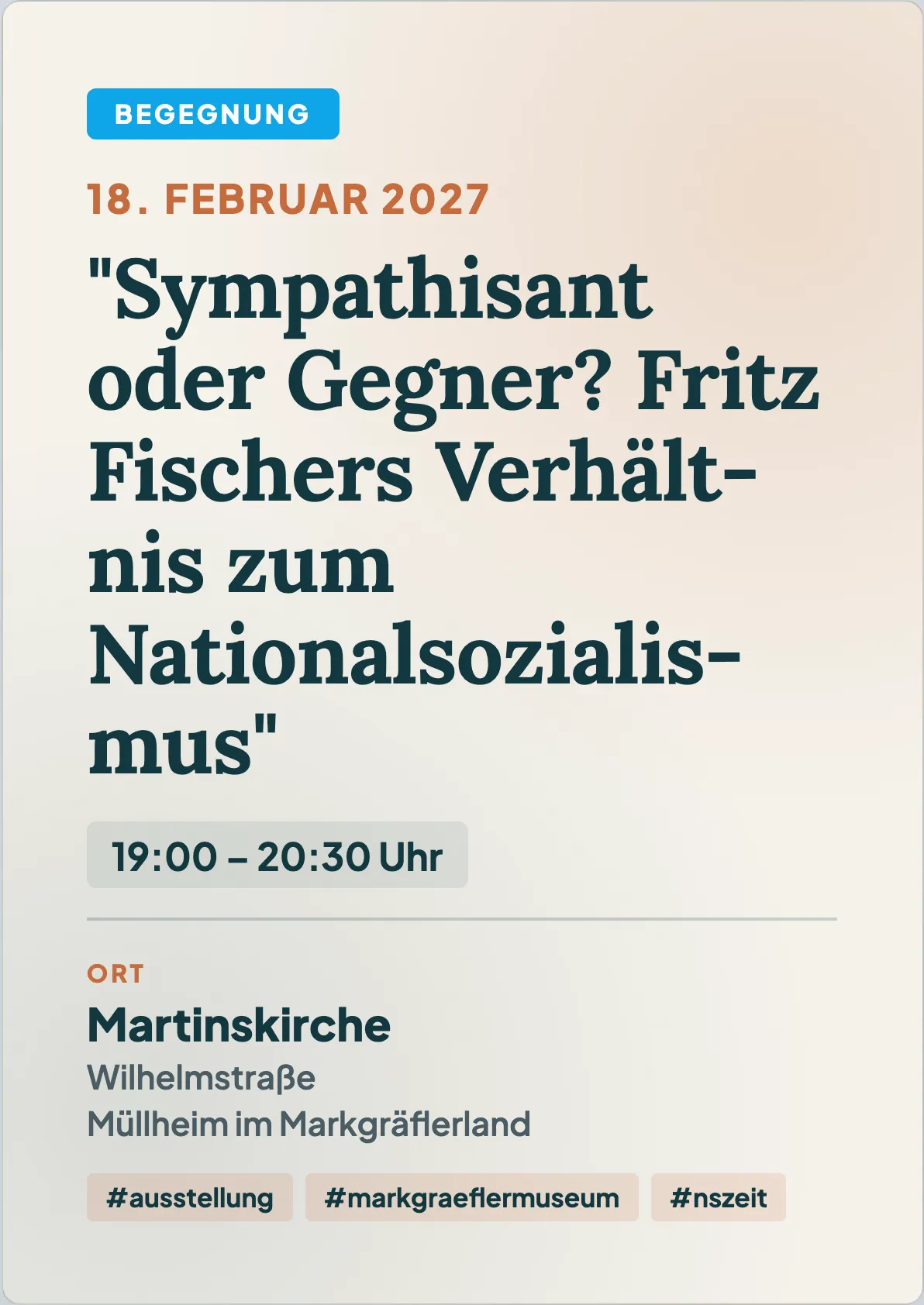 Veranstaltungsflyer