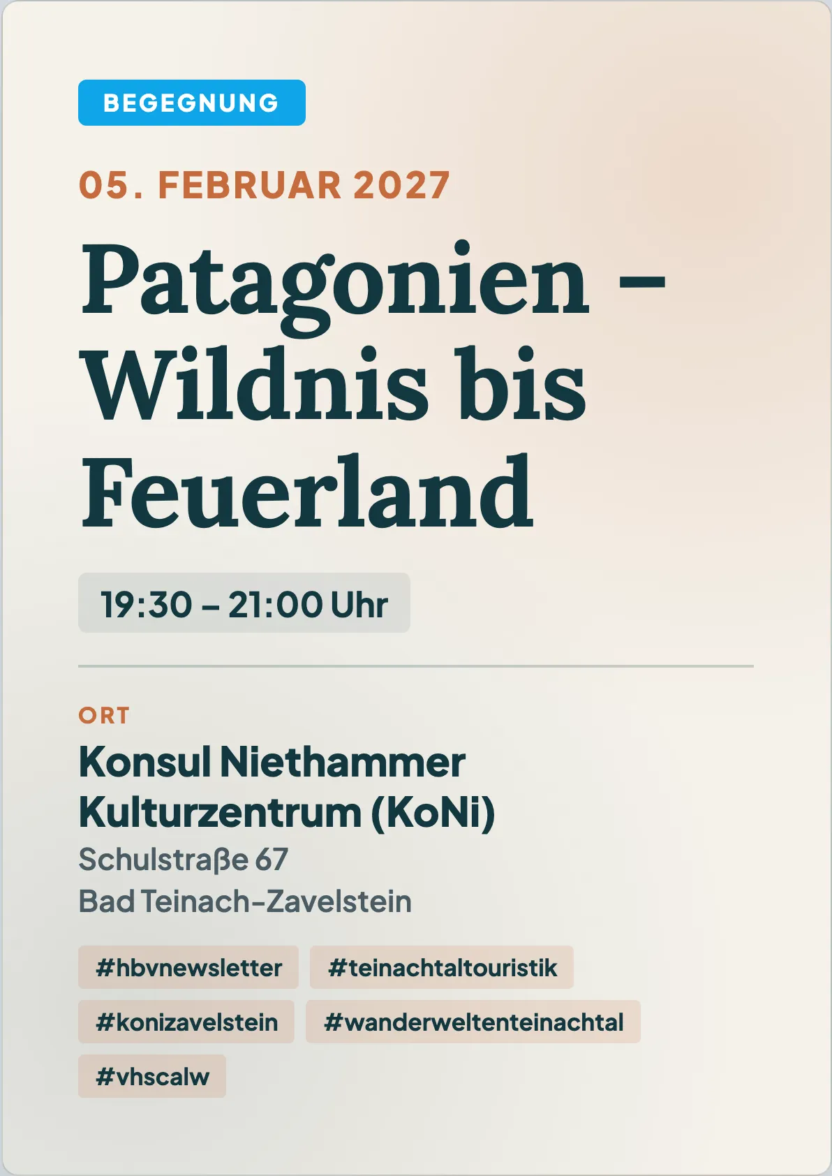 Veranstaltungsflyer