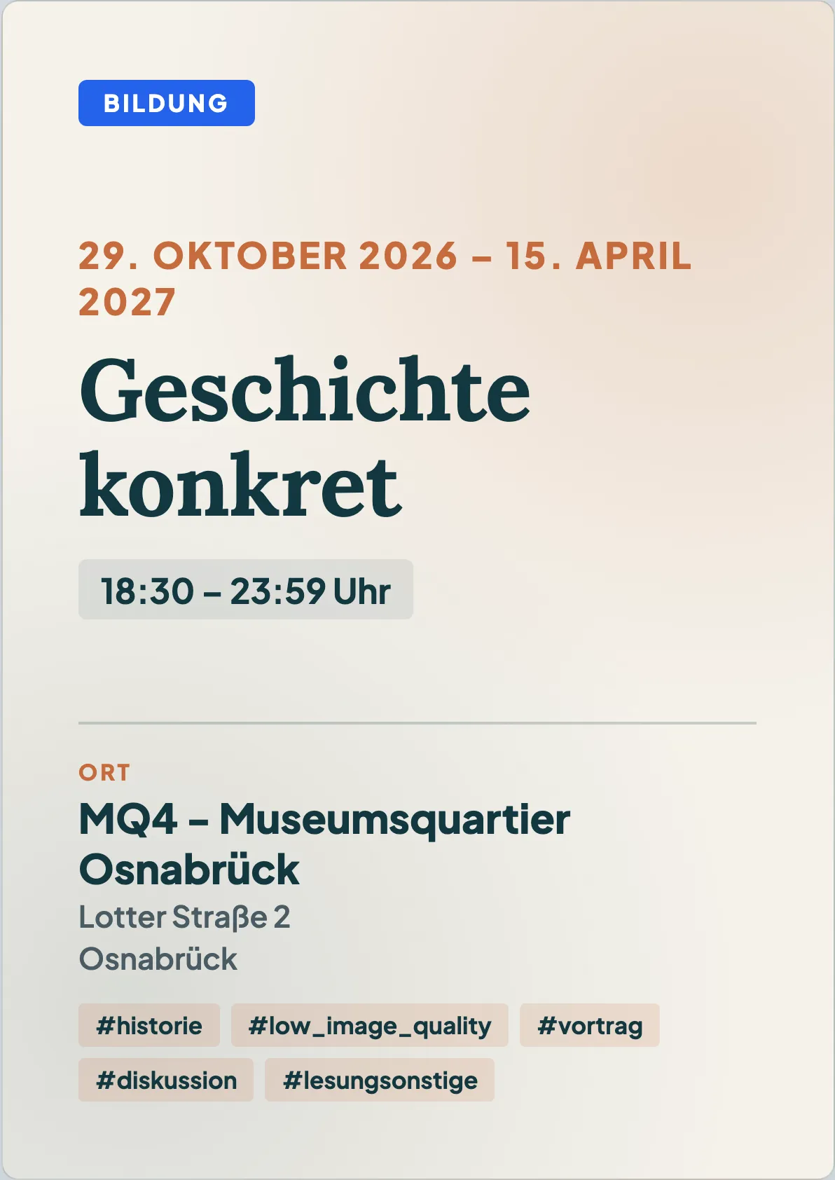 Veranstaltungsflyer