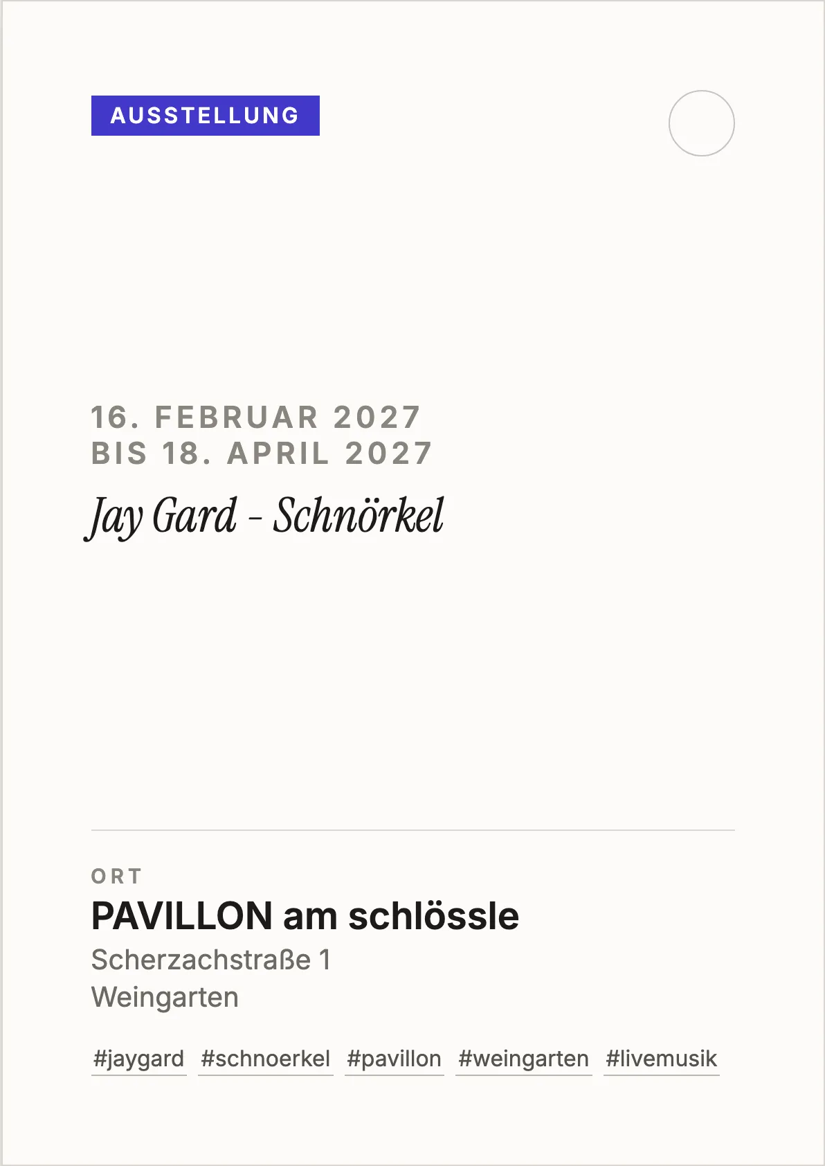 Veranstaltungsflyer