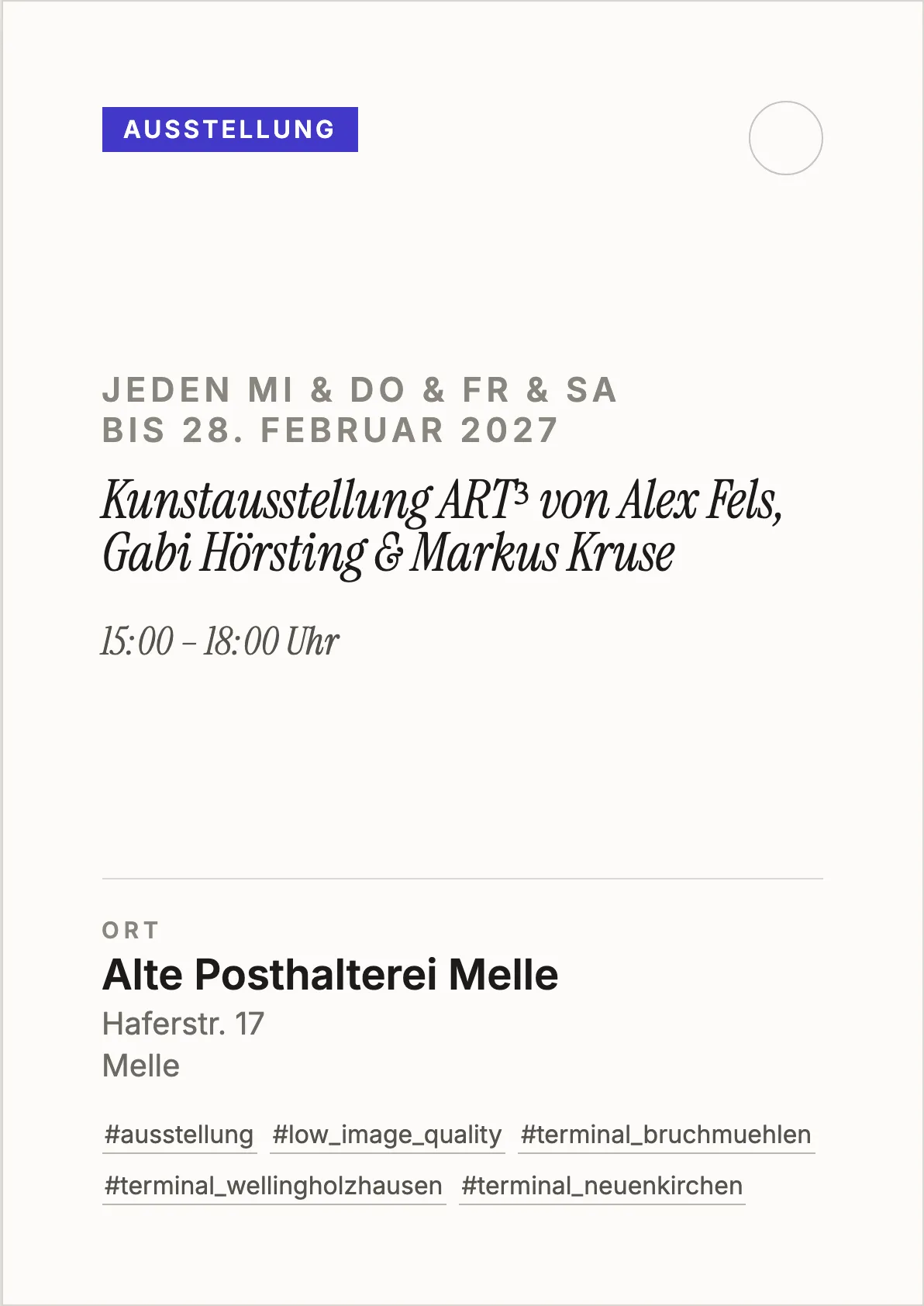 Veranstaltungsflyer