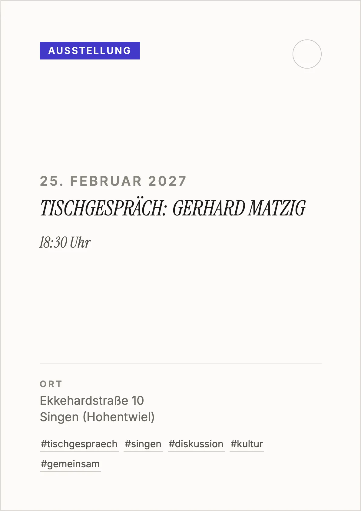 Veranstaltungsflyer