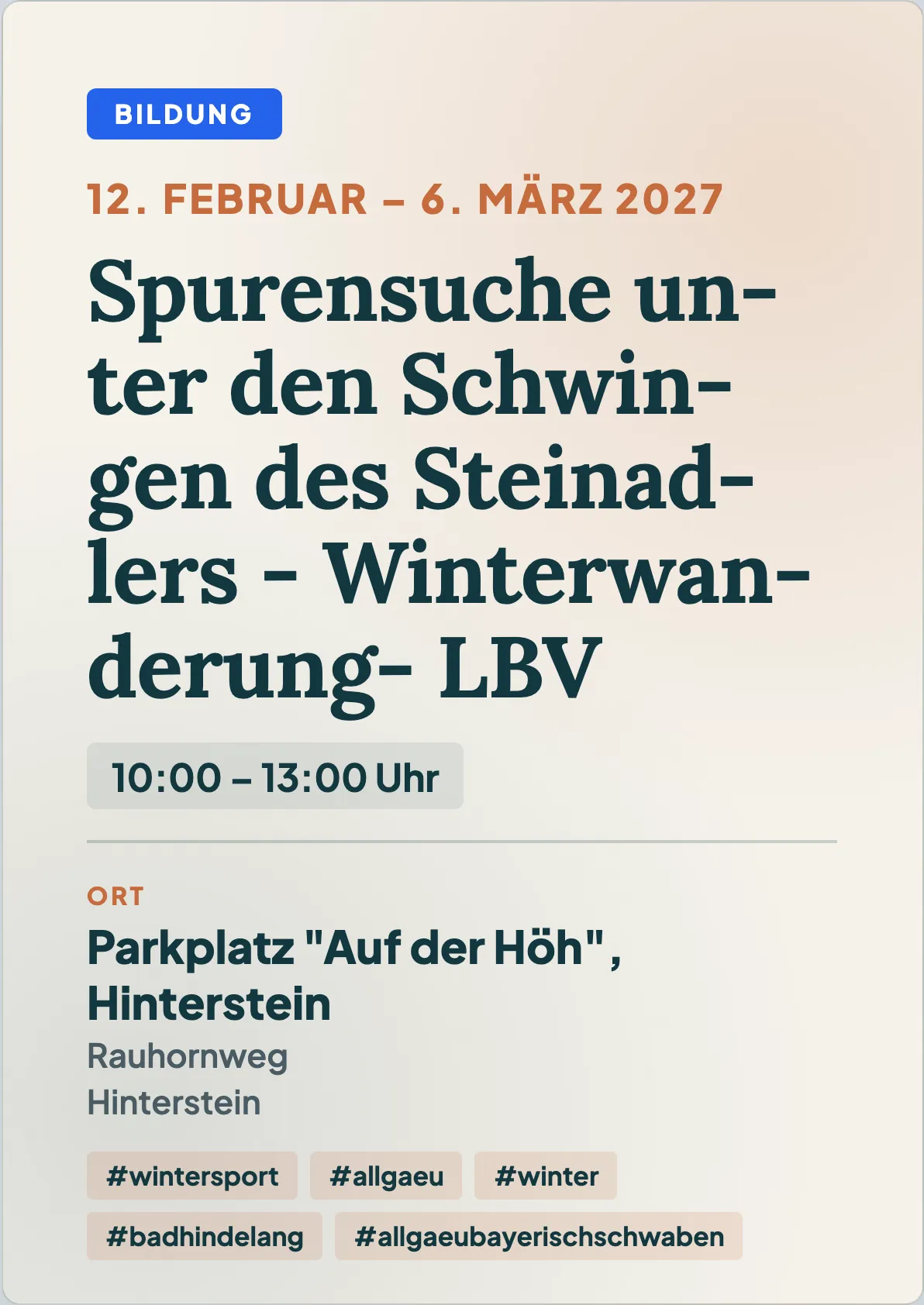 Veranstaltungsflyer