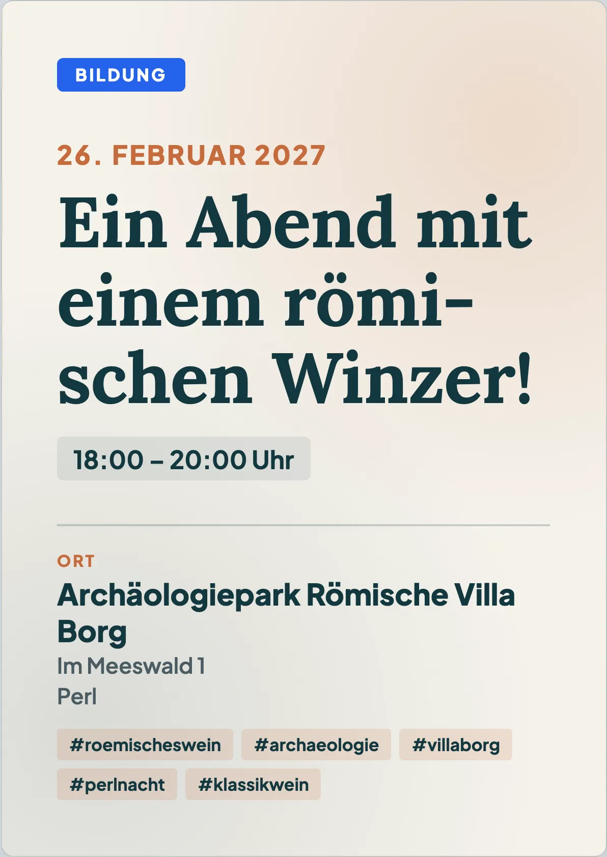 Veranstaltungsflyer