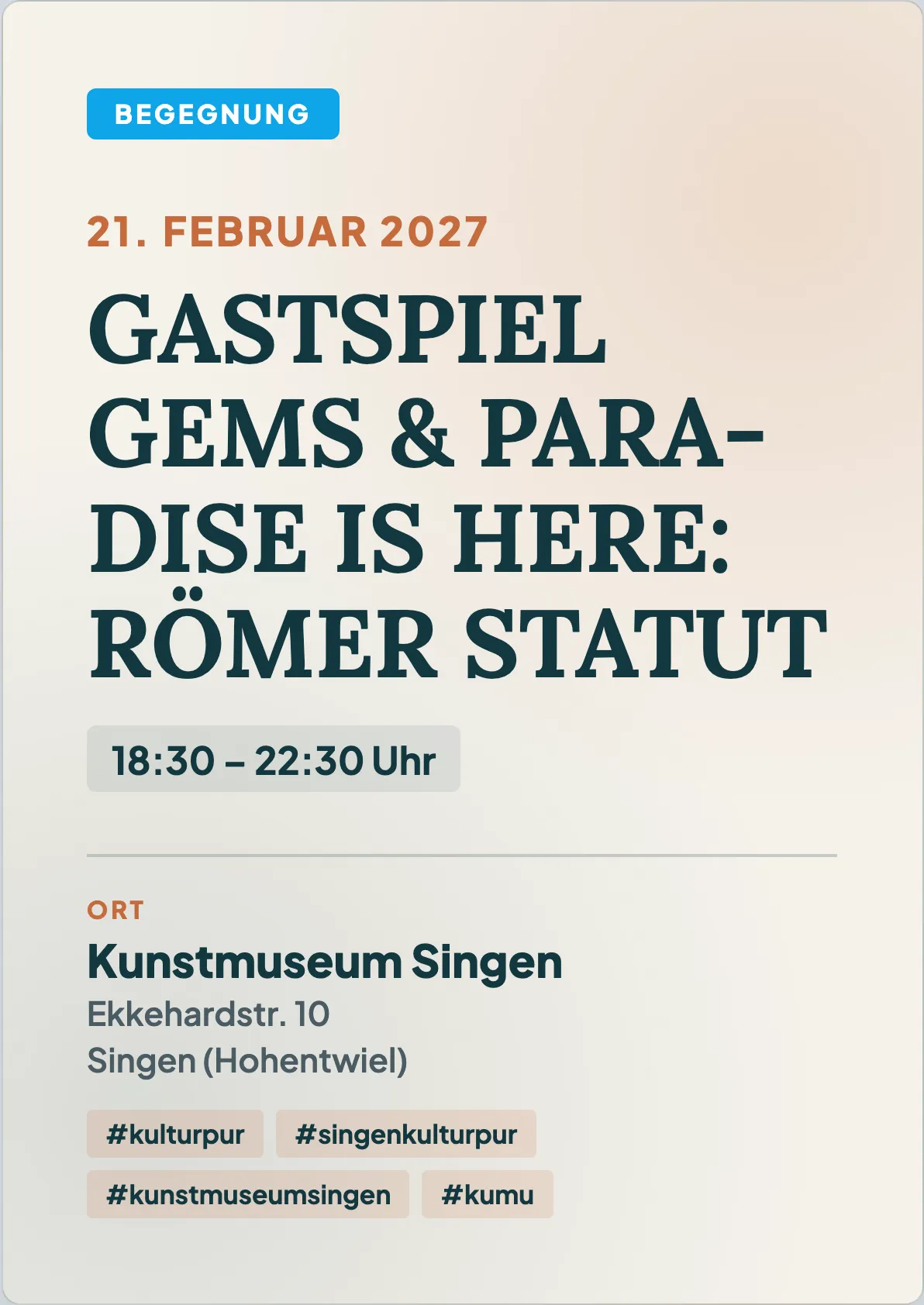 Veranstaltungsflyer