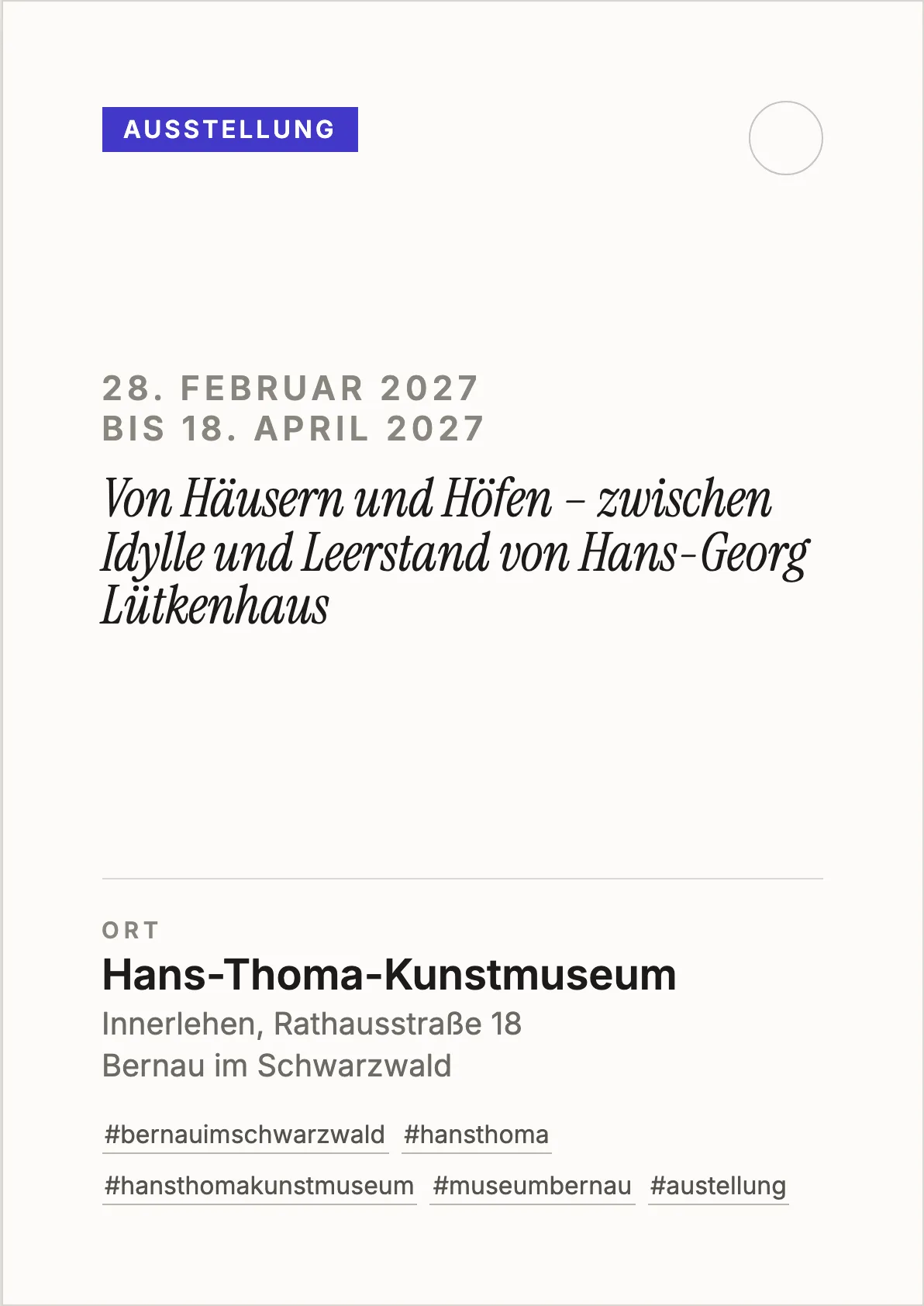 Veranstaltungsflyer