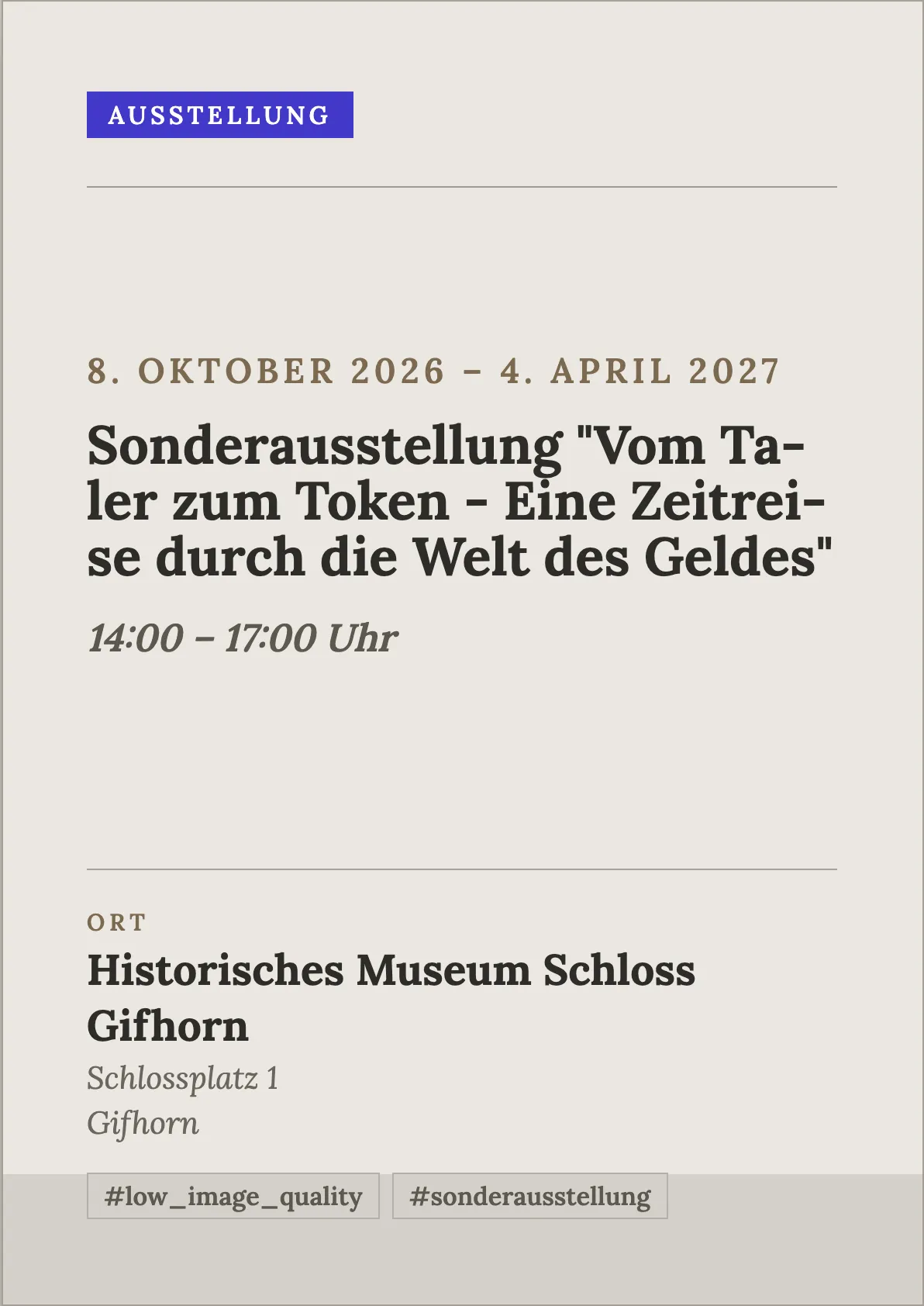 Veranstaltungsflyer