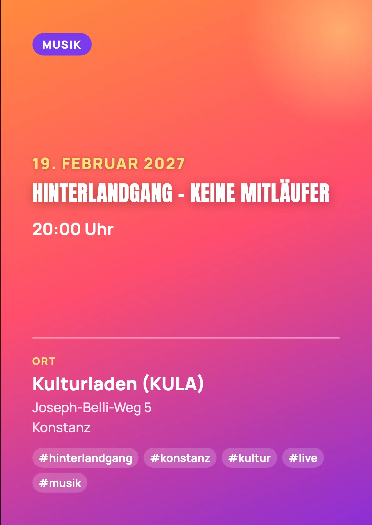 Veranstaltungsflyer