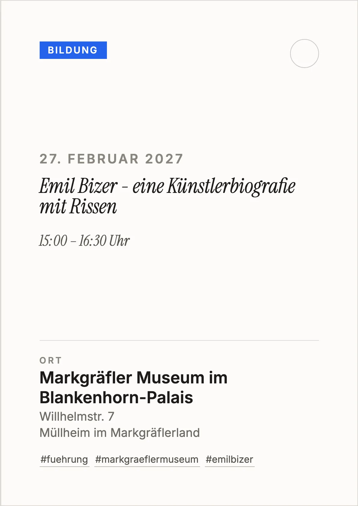 Veranstaltungsflyer