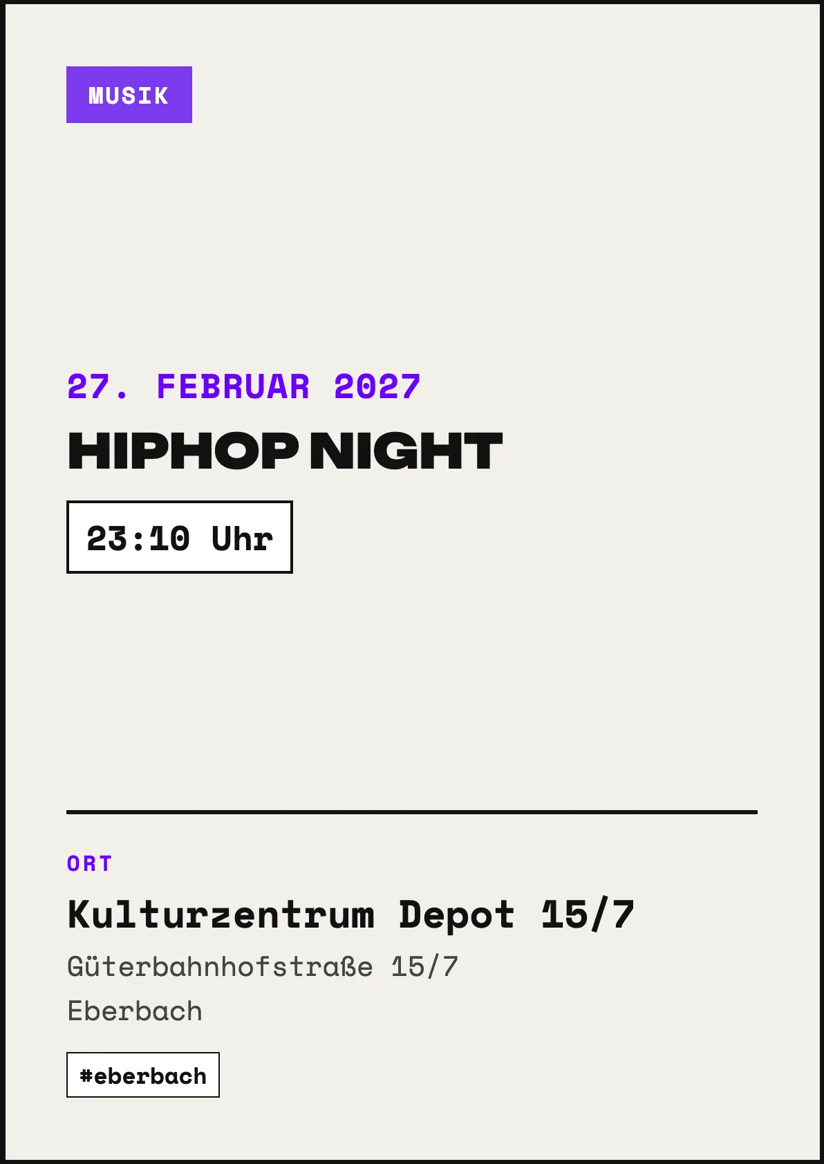 Veranstaltungsflyer