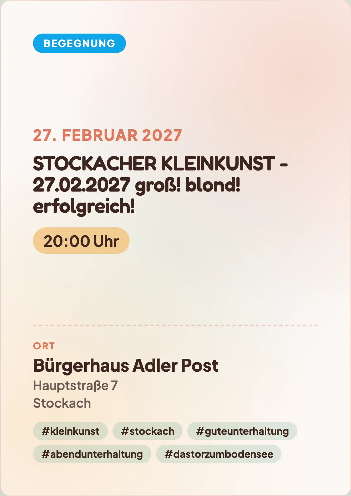 Veranstaltungsflyer