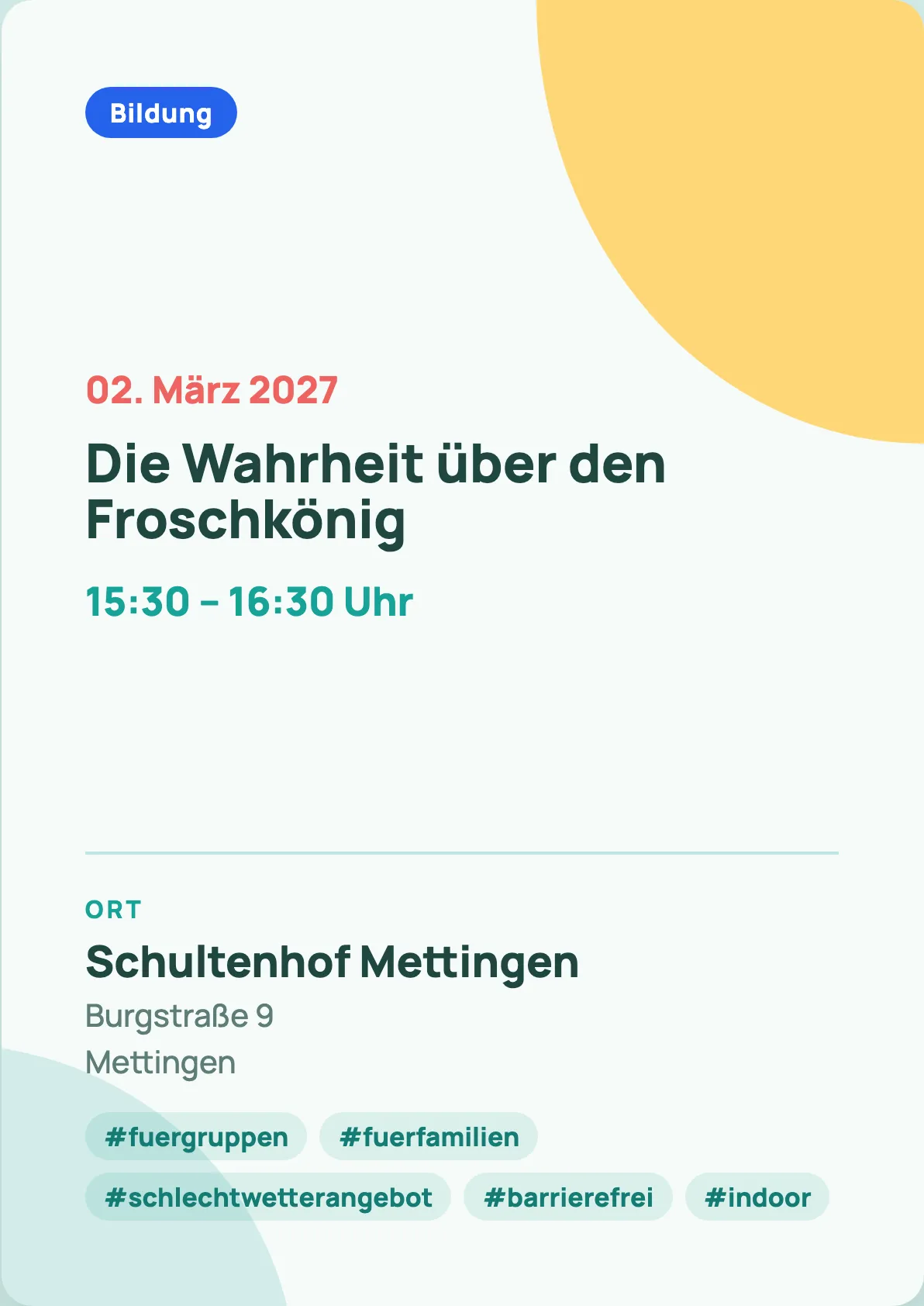 Veranstaltungsflyer