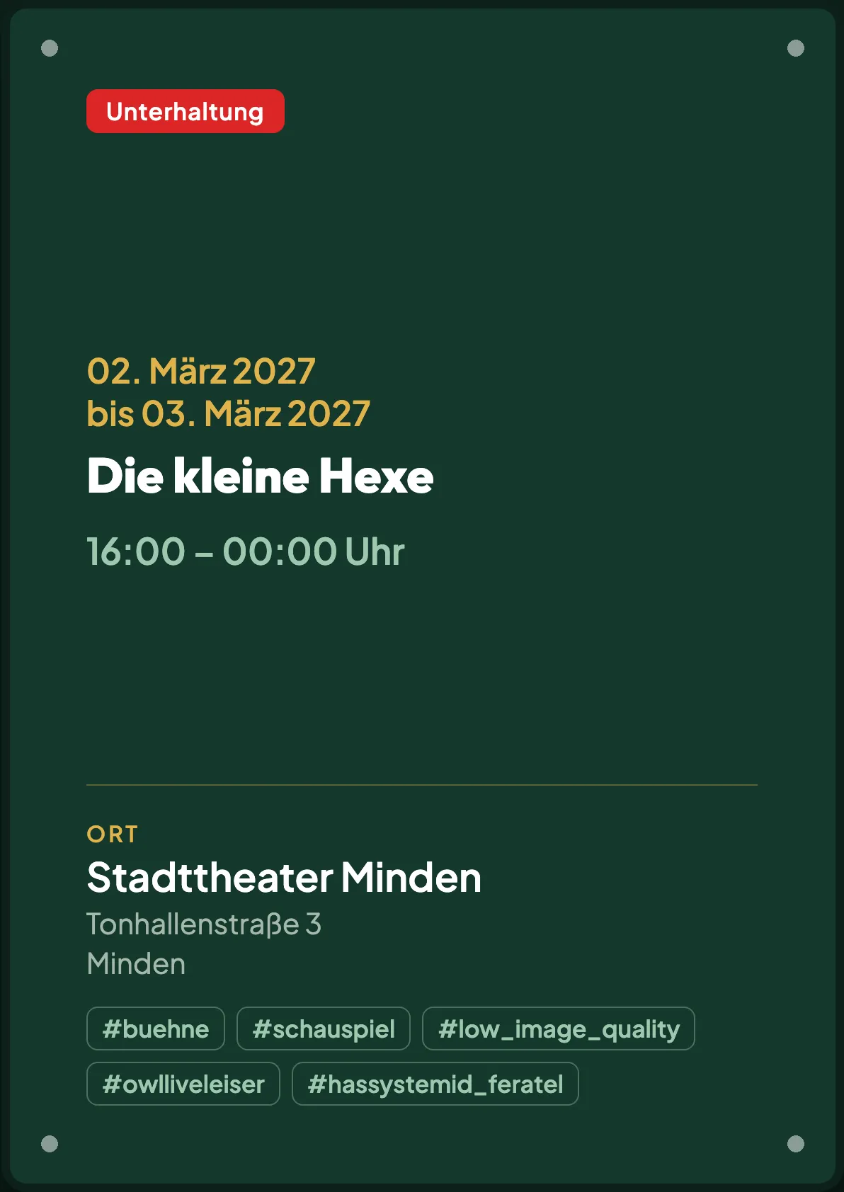 Veranstaltungsflyer