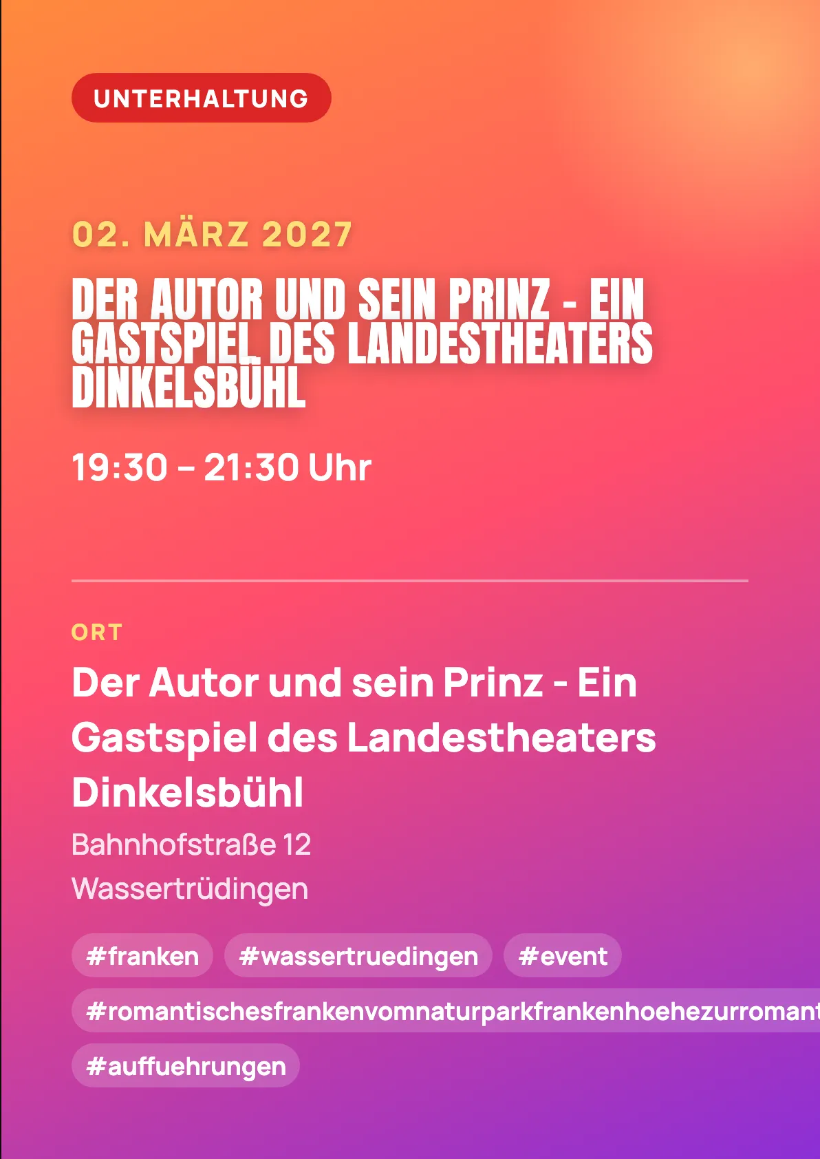 Veranstaltungsflyer