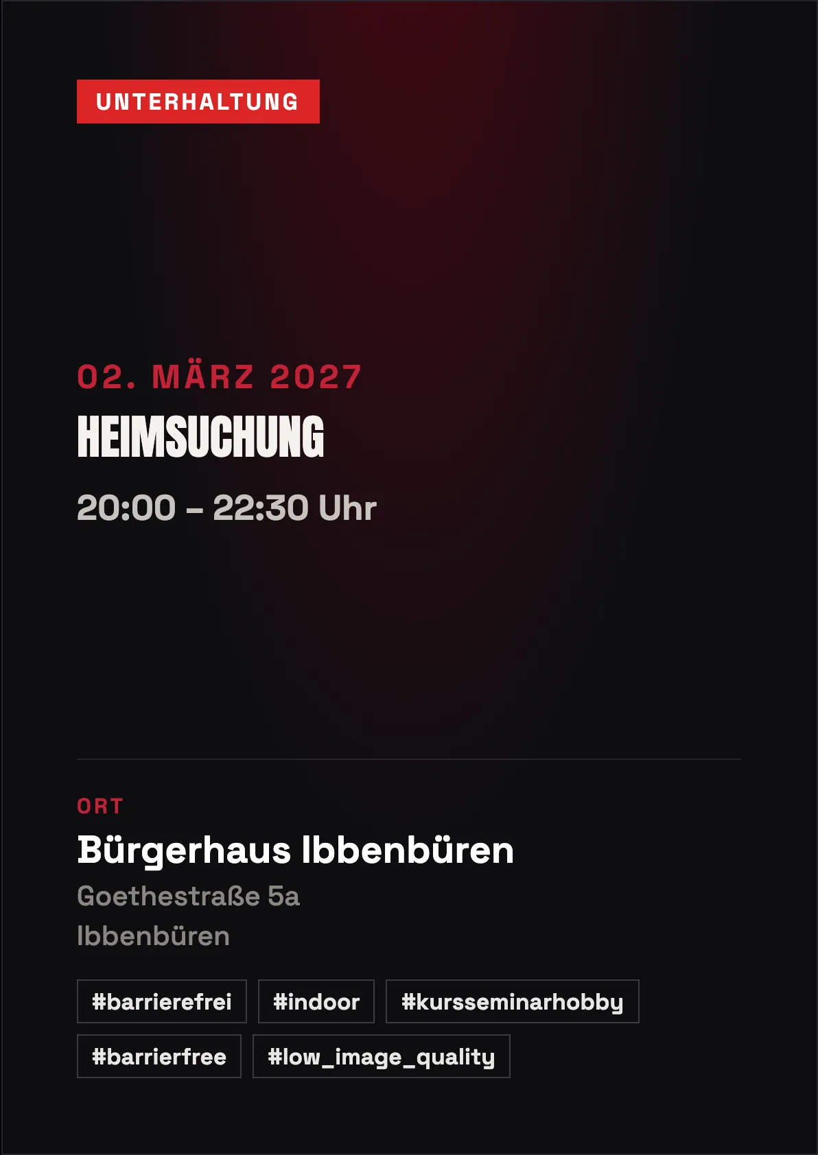 Veranstaltungsflyer