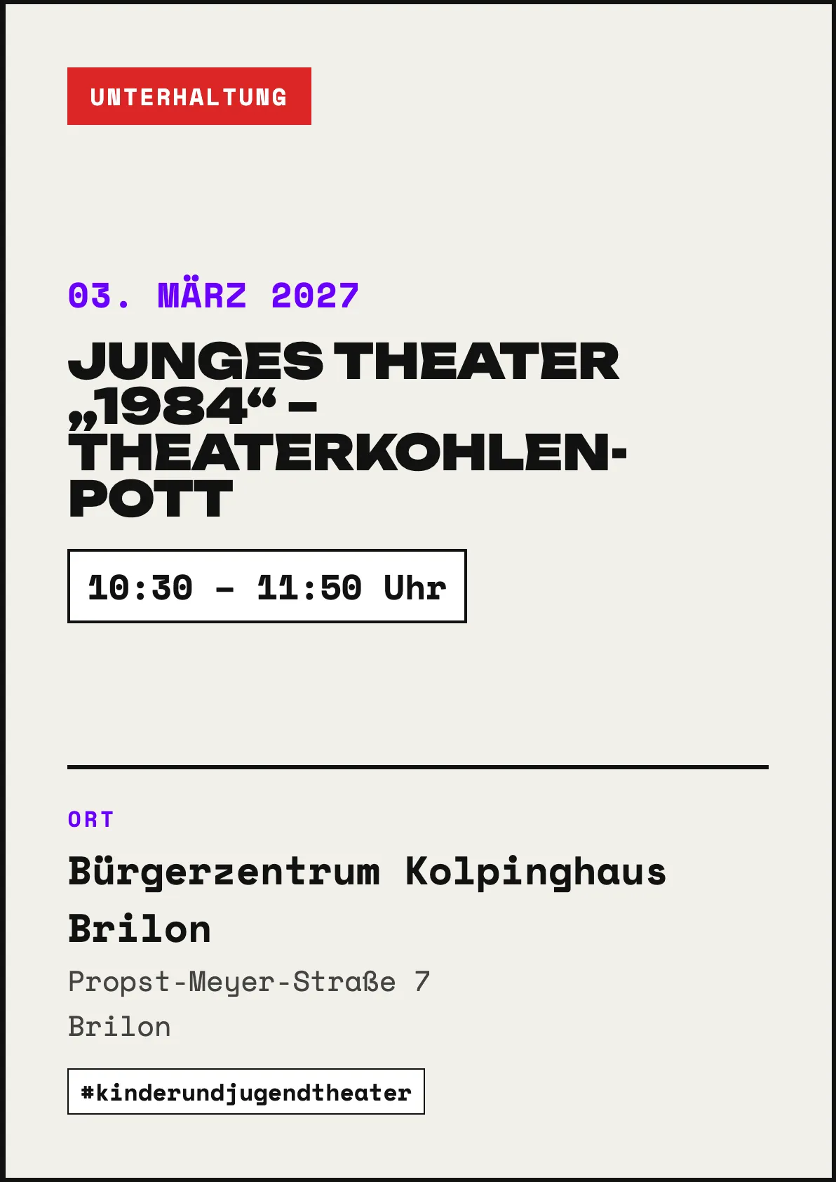 Veranstaltungsflyer
