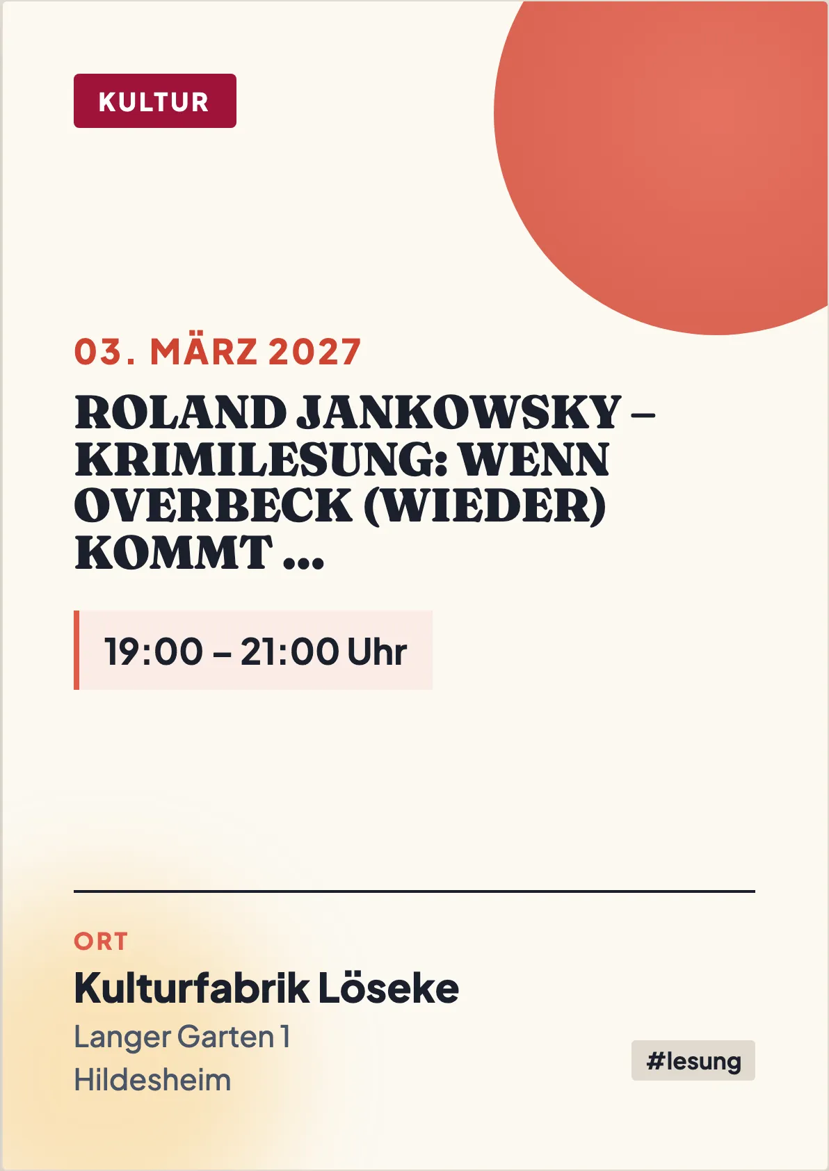 Veranstaltungsflyer