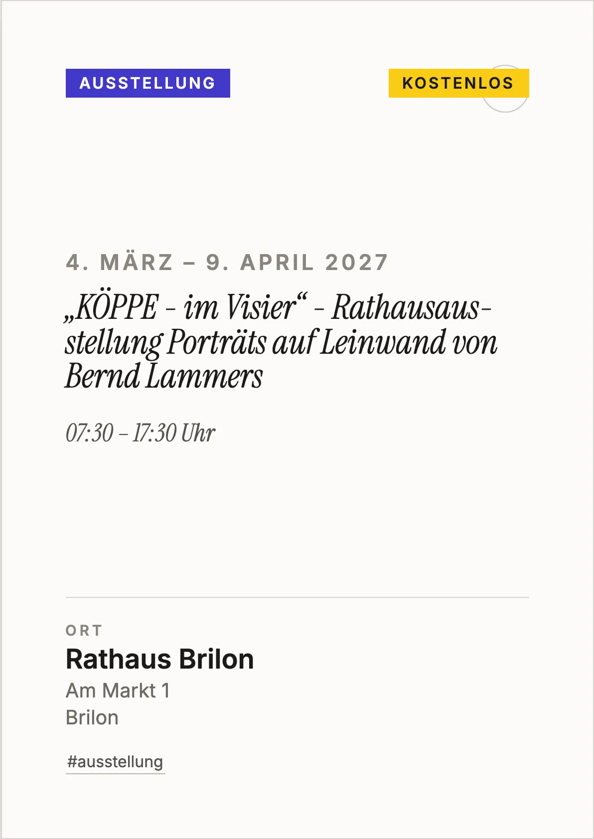 Veranstaltungsflyer