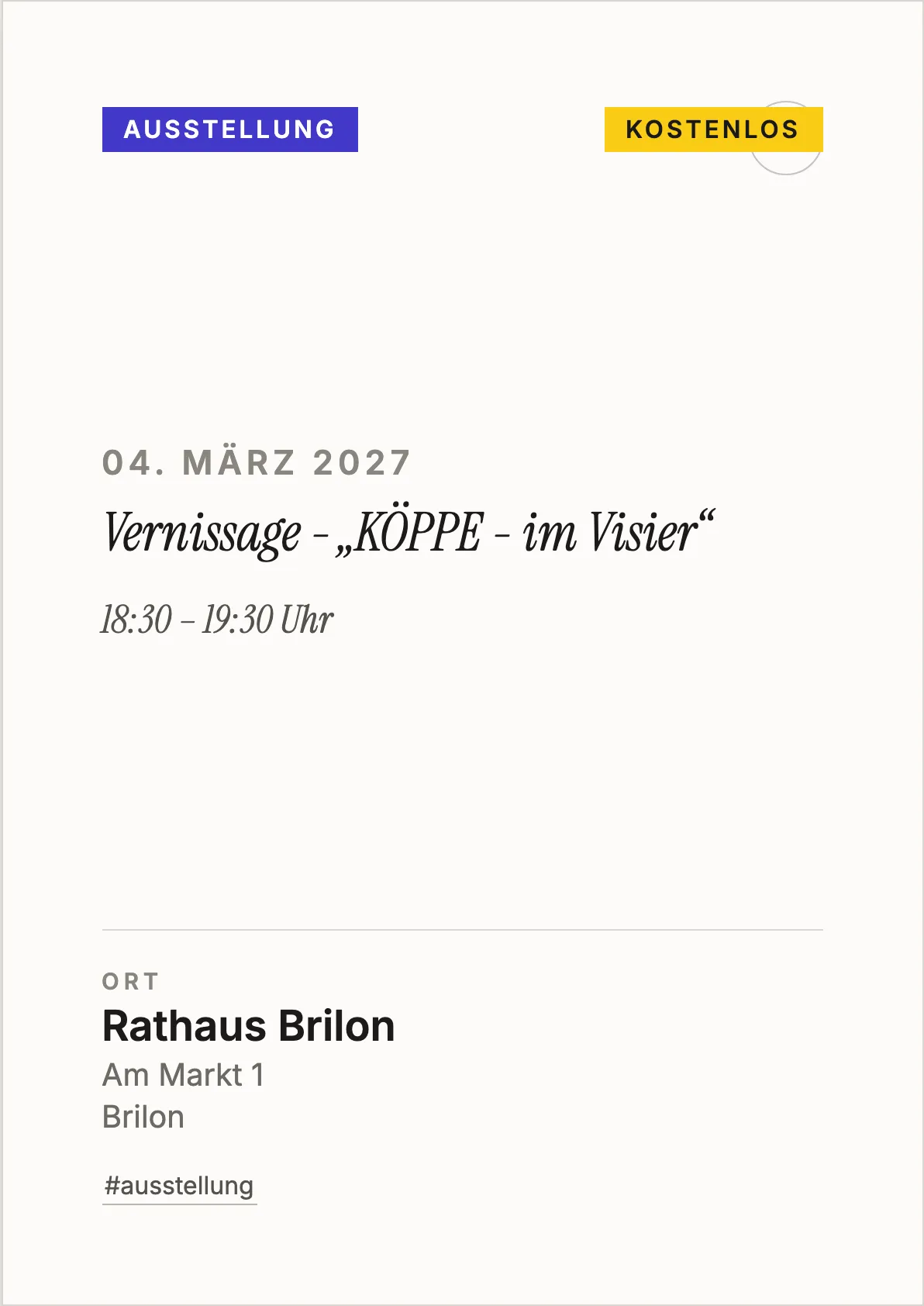 Veranstaltungsflyer