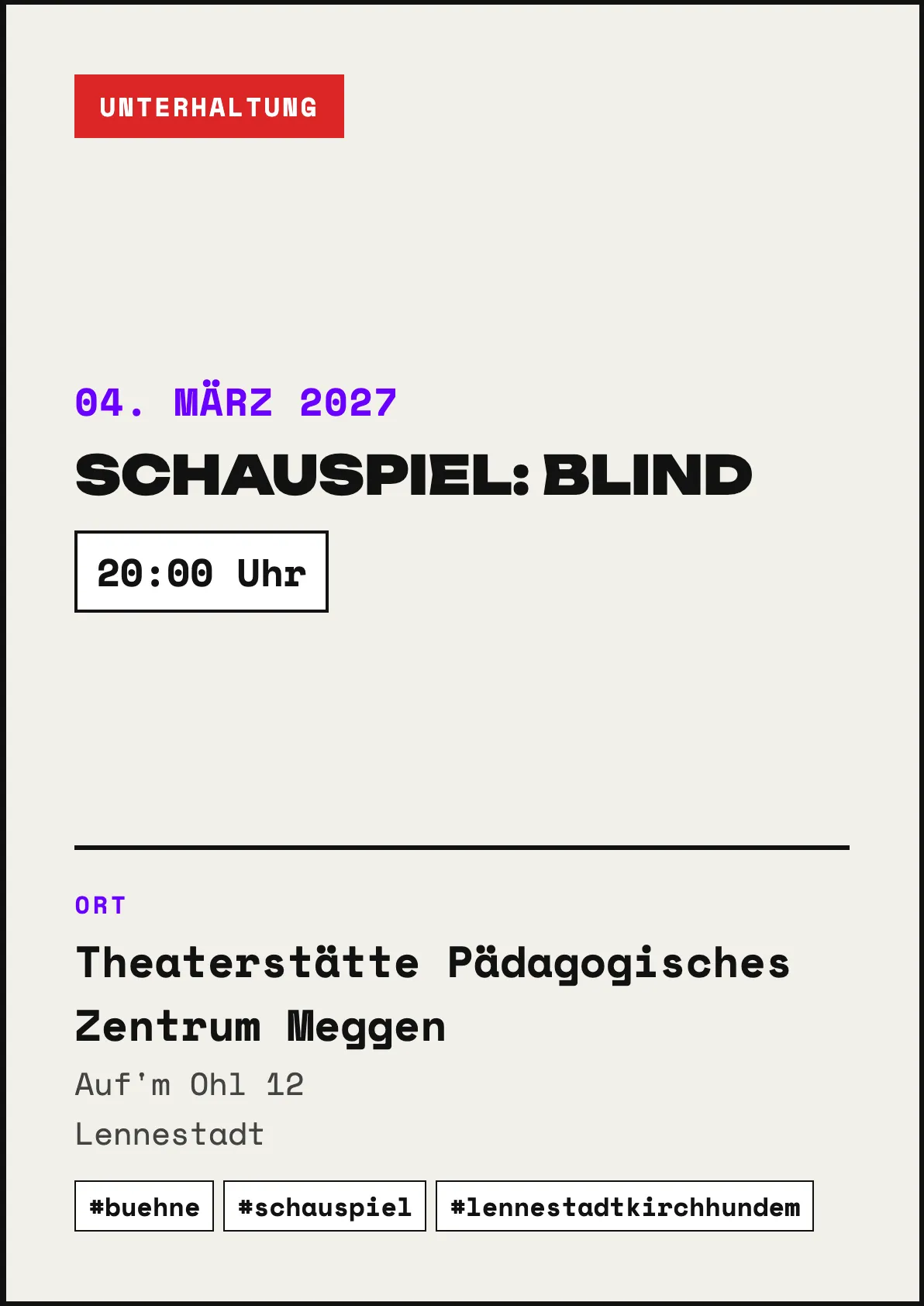 Veranstaltungsflyer