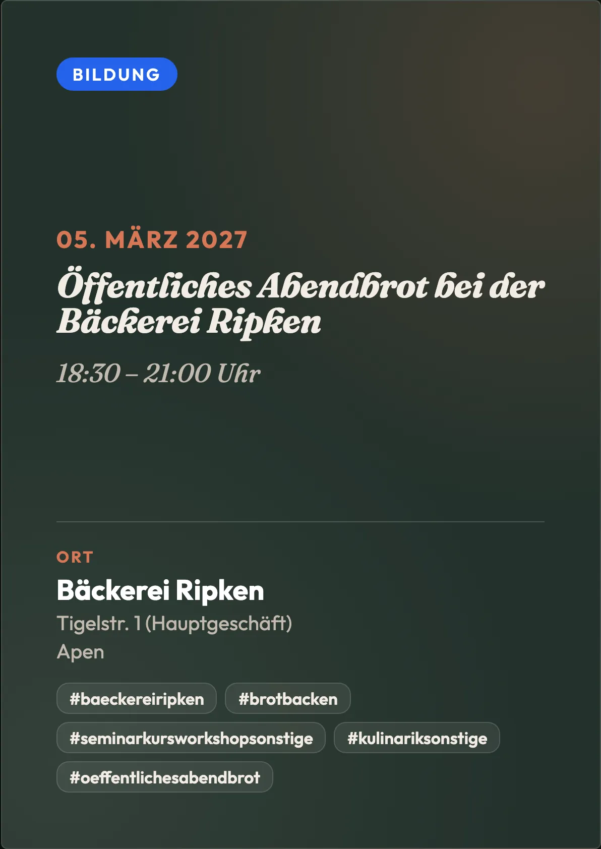 Veranstaltungsflyer