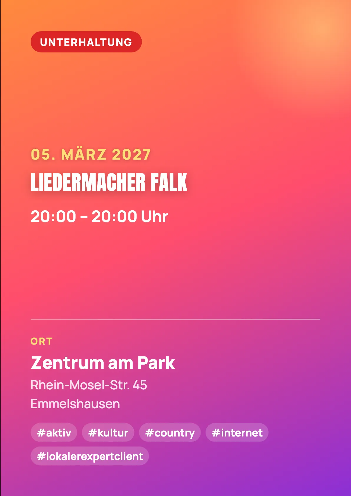 Veranstaltungsflyer