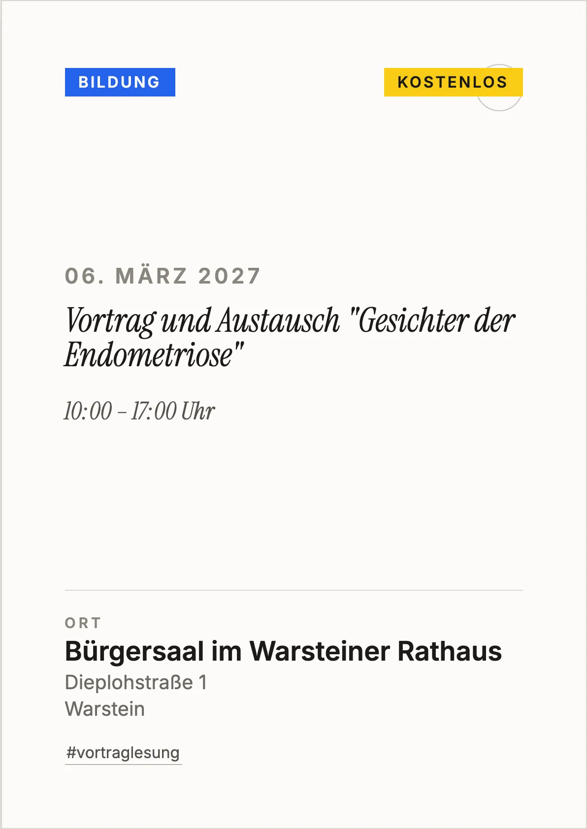 Veranstaltungsflyer