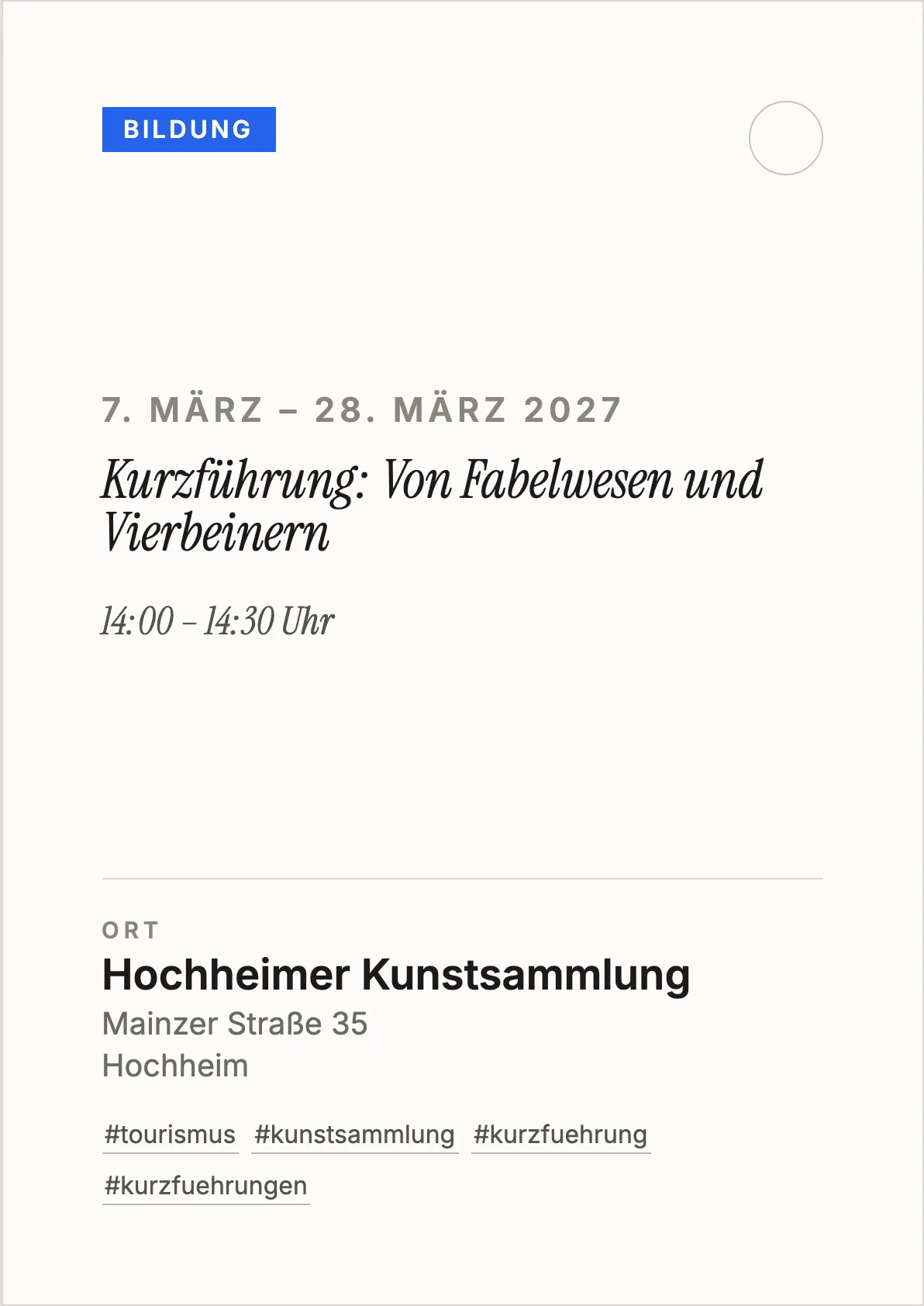 Veranstaltungsflyer