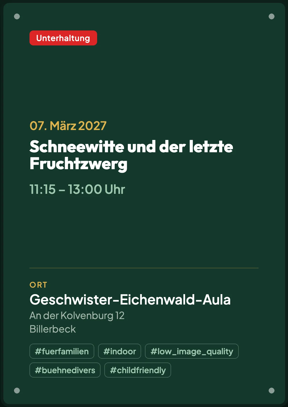 Veranstaltungsflyer