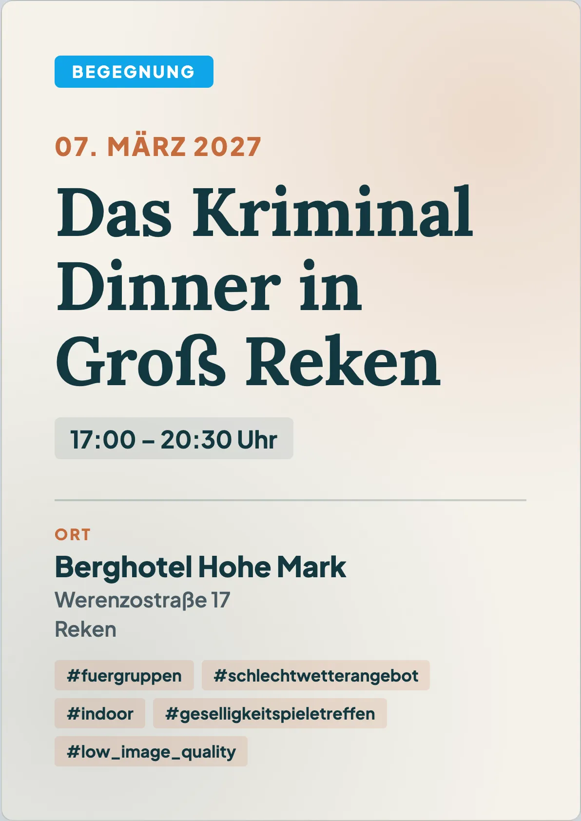 Veranstaltungsflyer