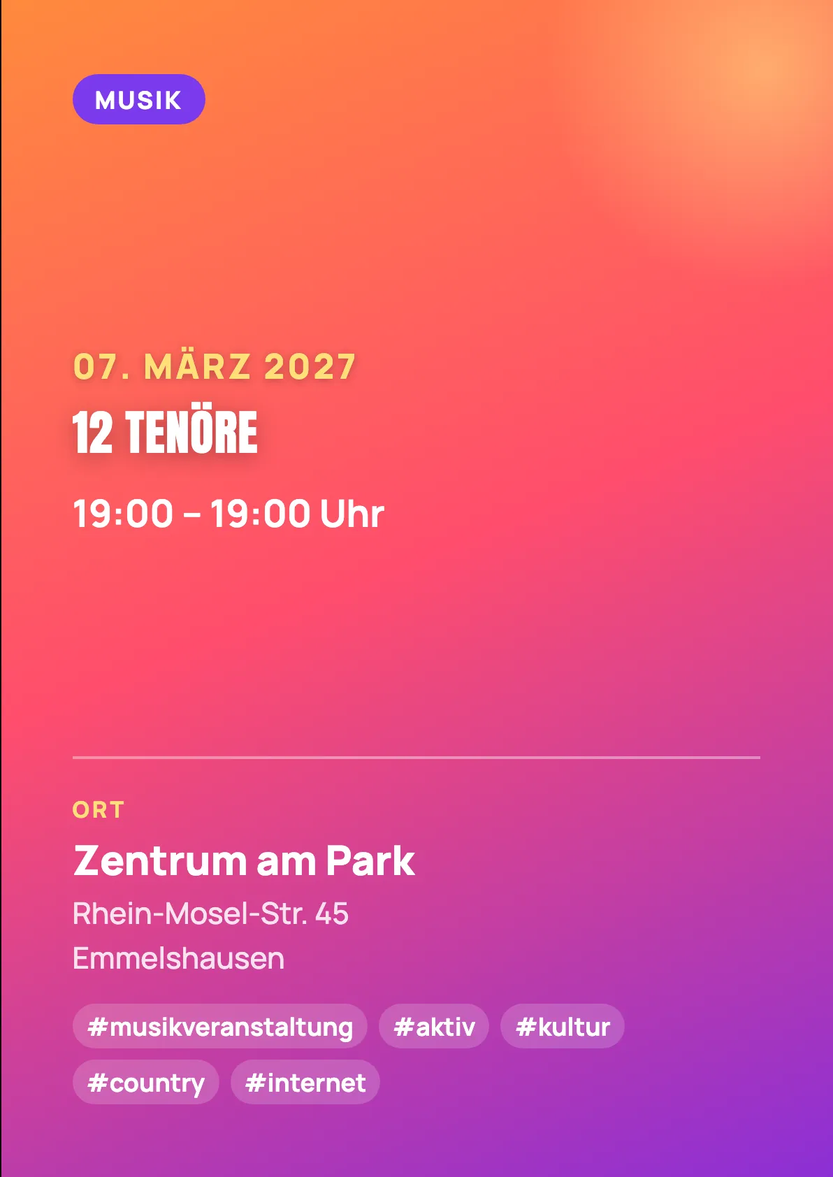 Veranstaltungsflyer