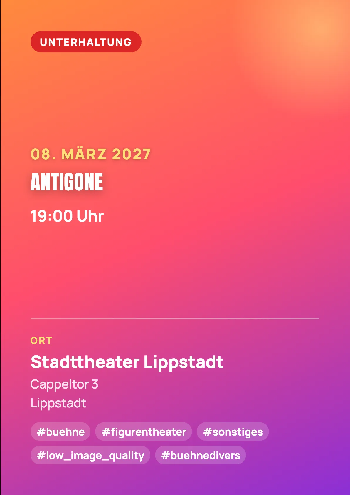 Veranstaltungsflyer