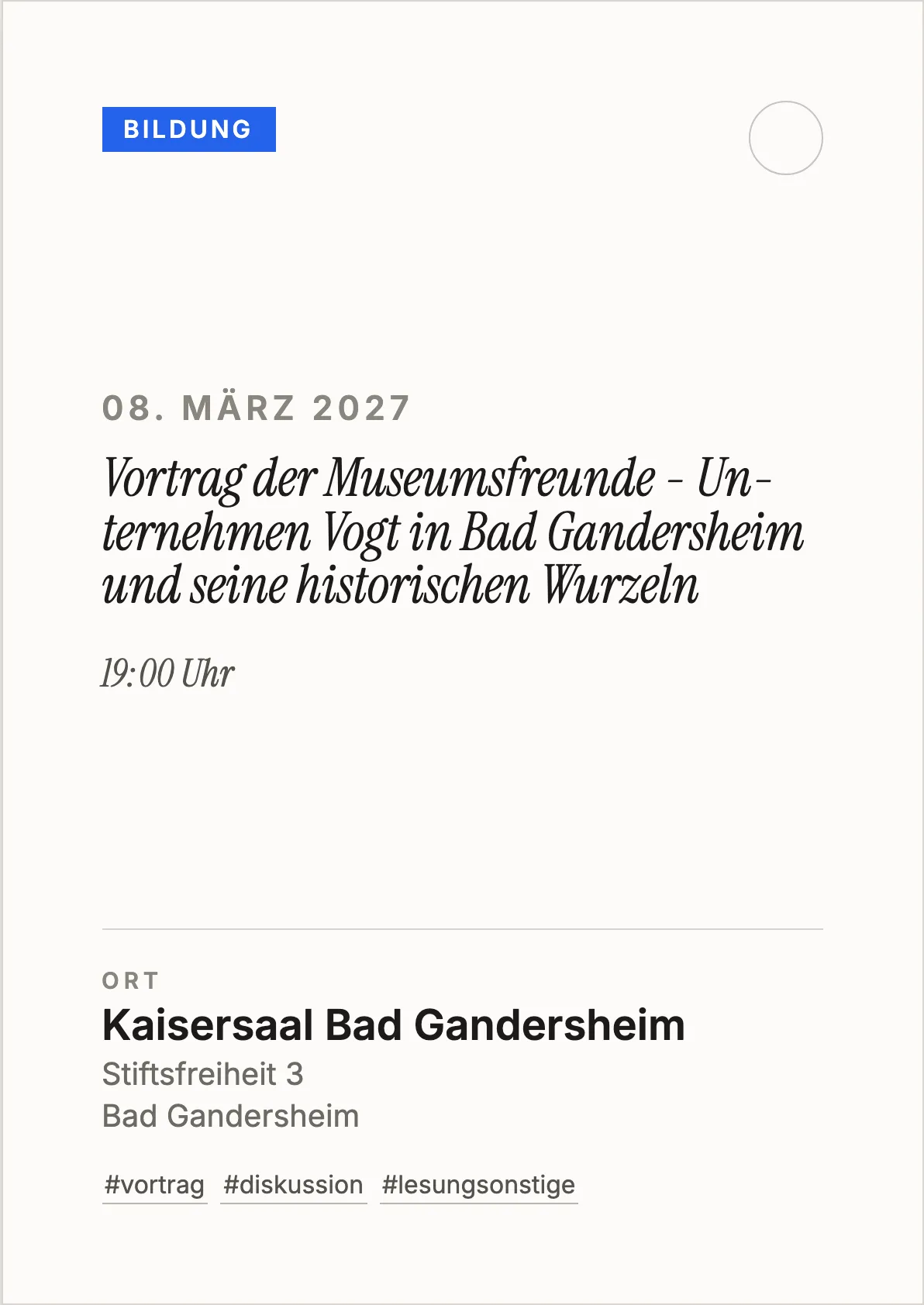 Veranstaltungsflyer