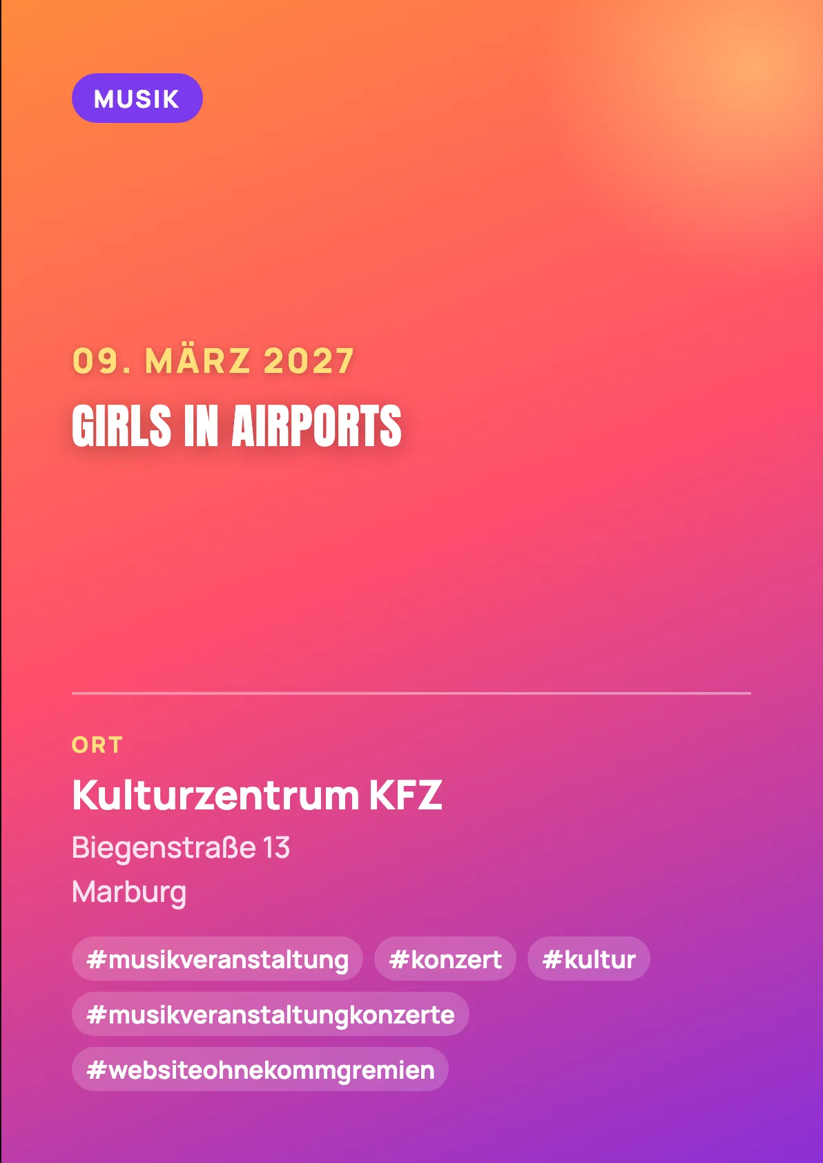 Veranstaltungsflyer