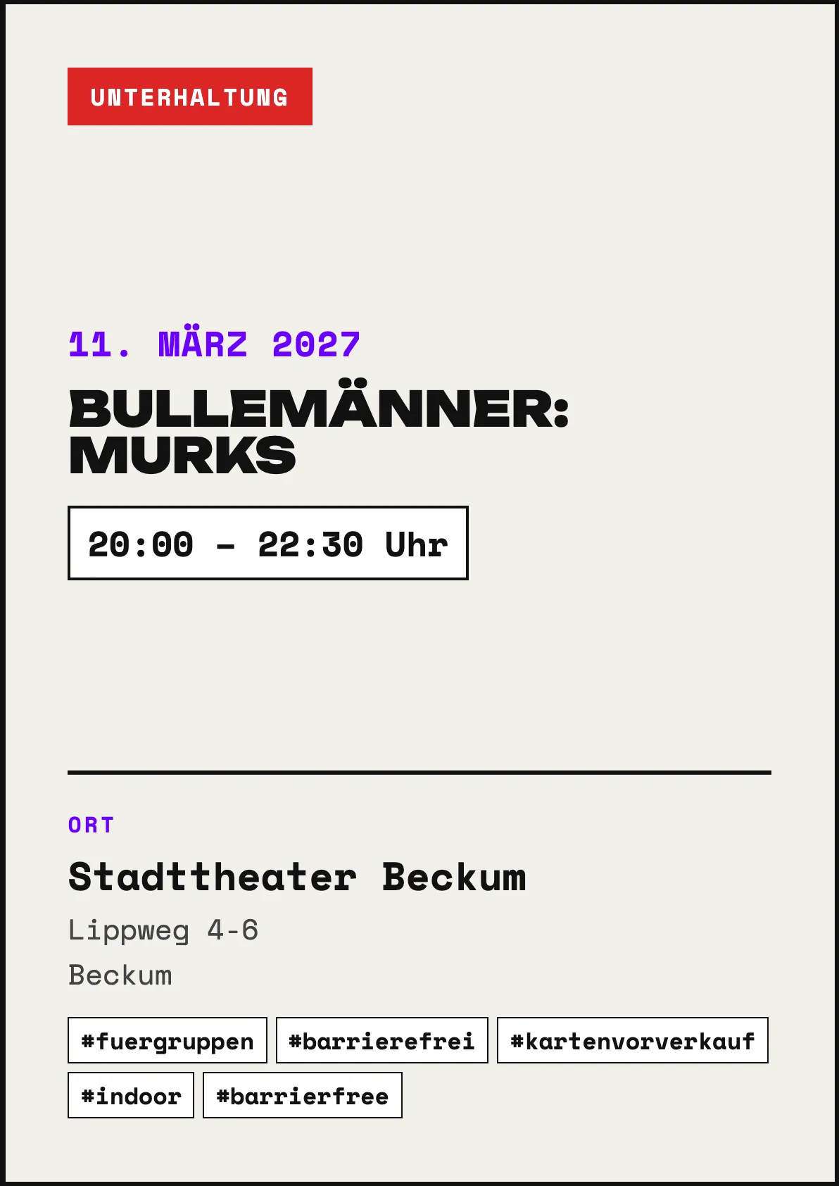 Veranstaltungsflyer