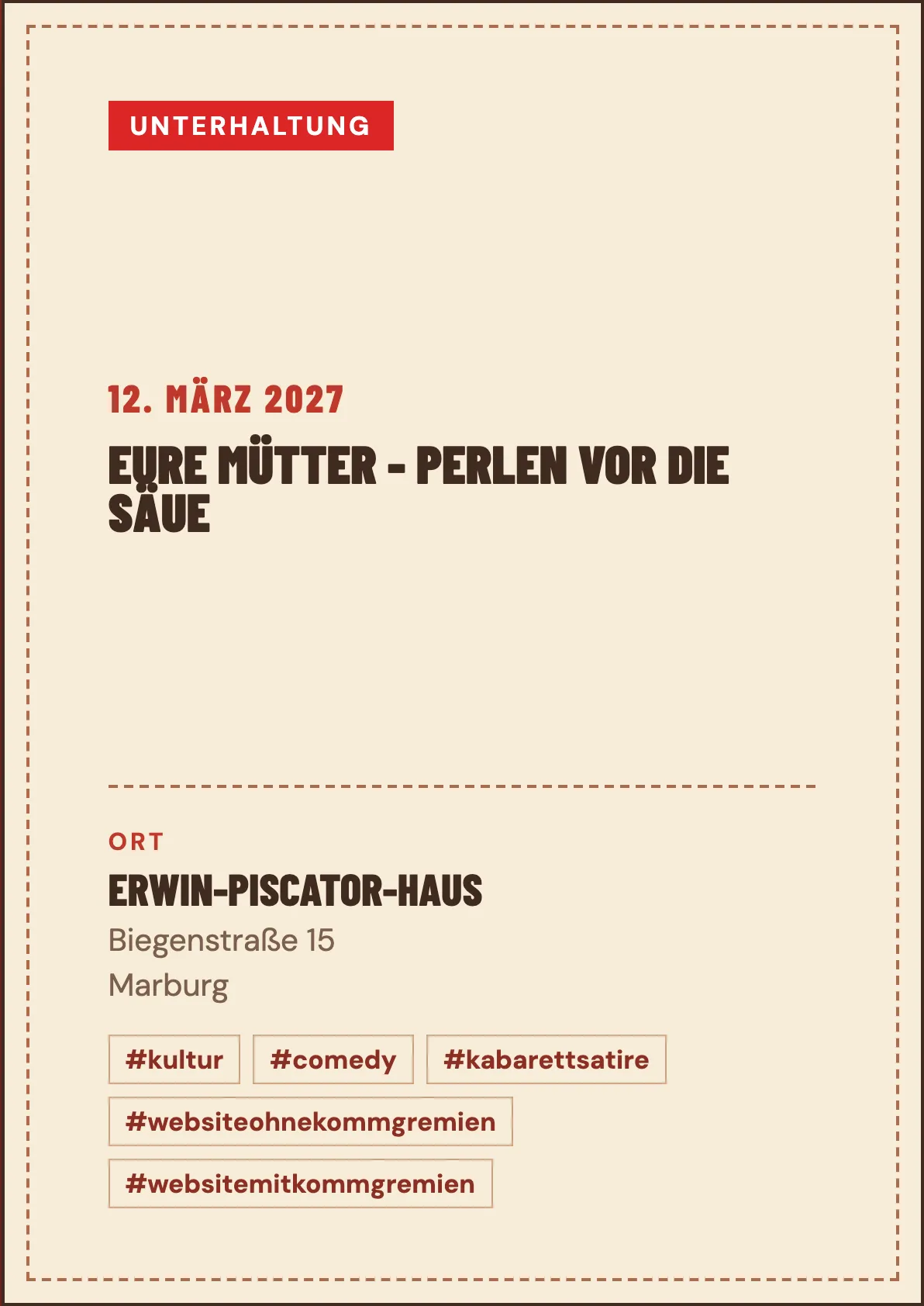 Veranstaltungsflyer