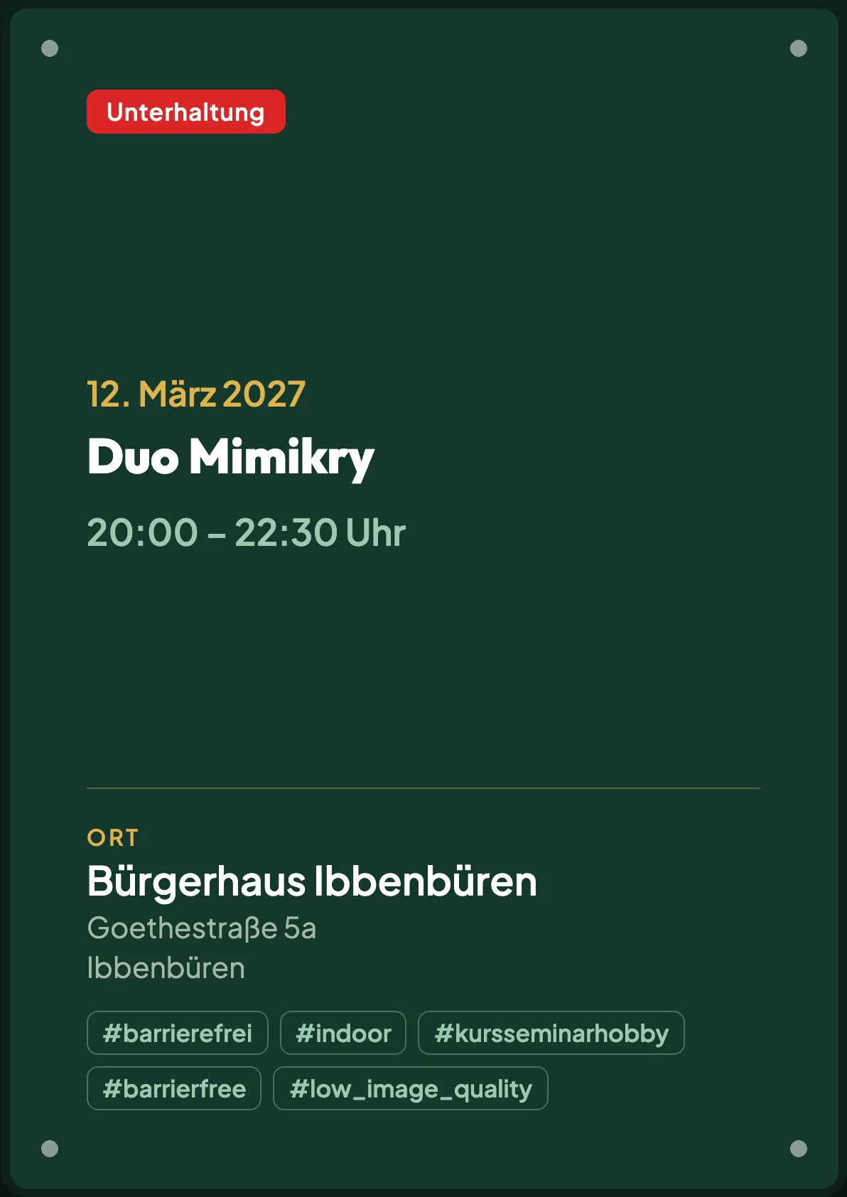Veranstaltungsflyer