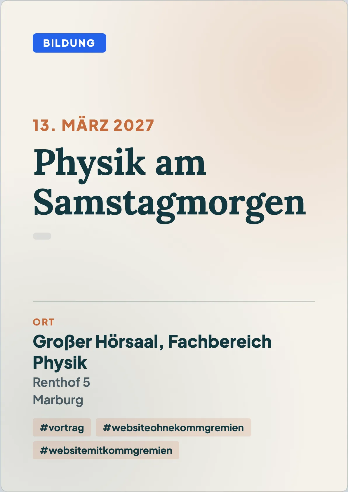 Veranstaltungsflyer