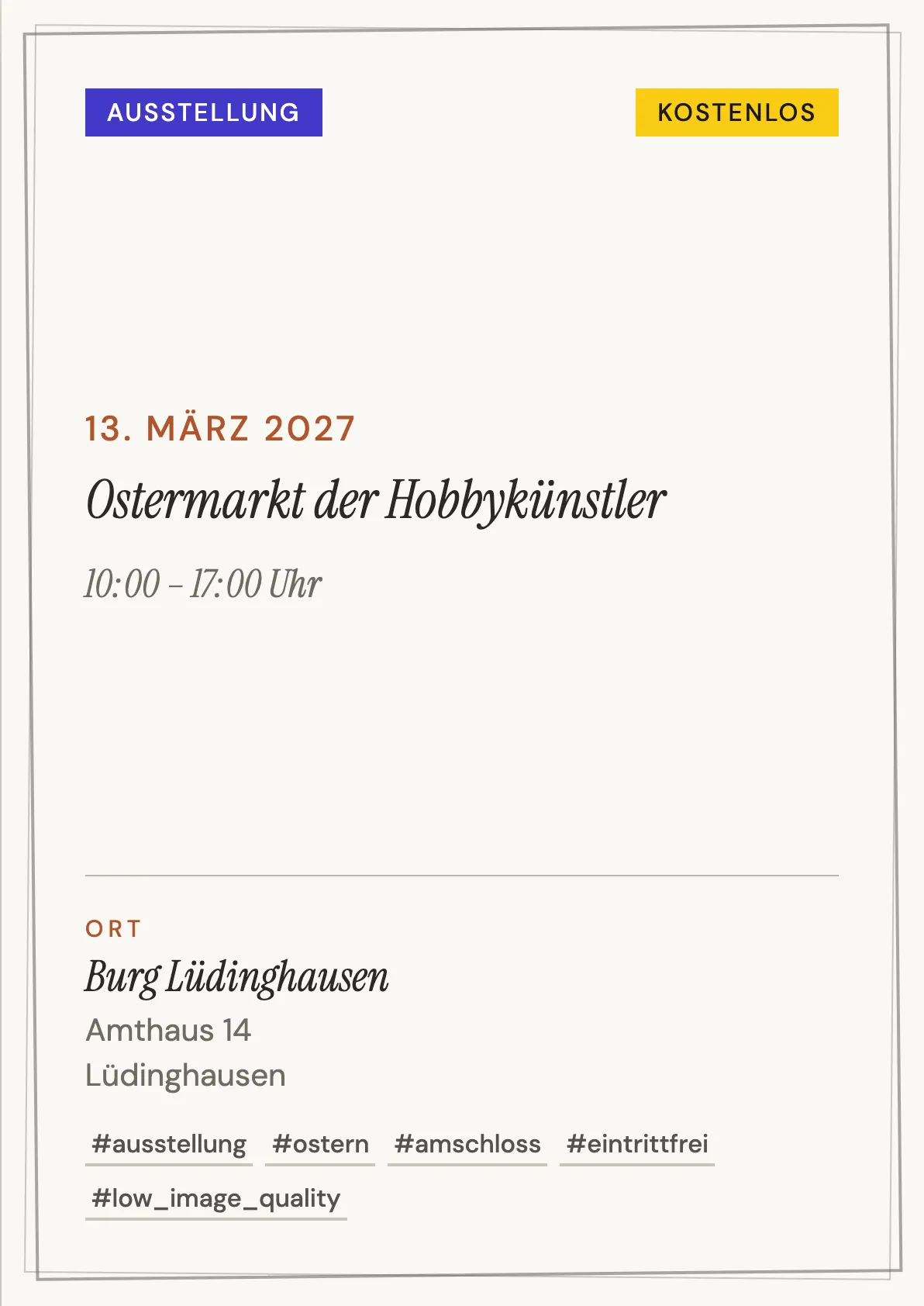 Veranstaltungsflyer