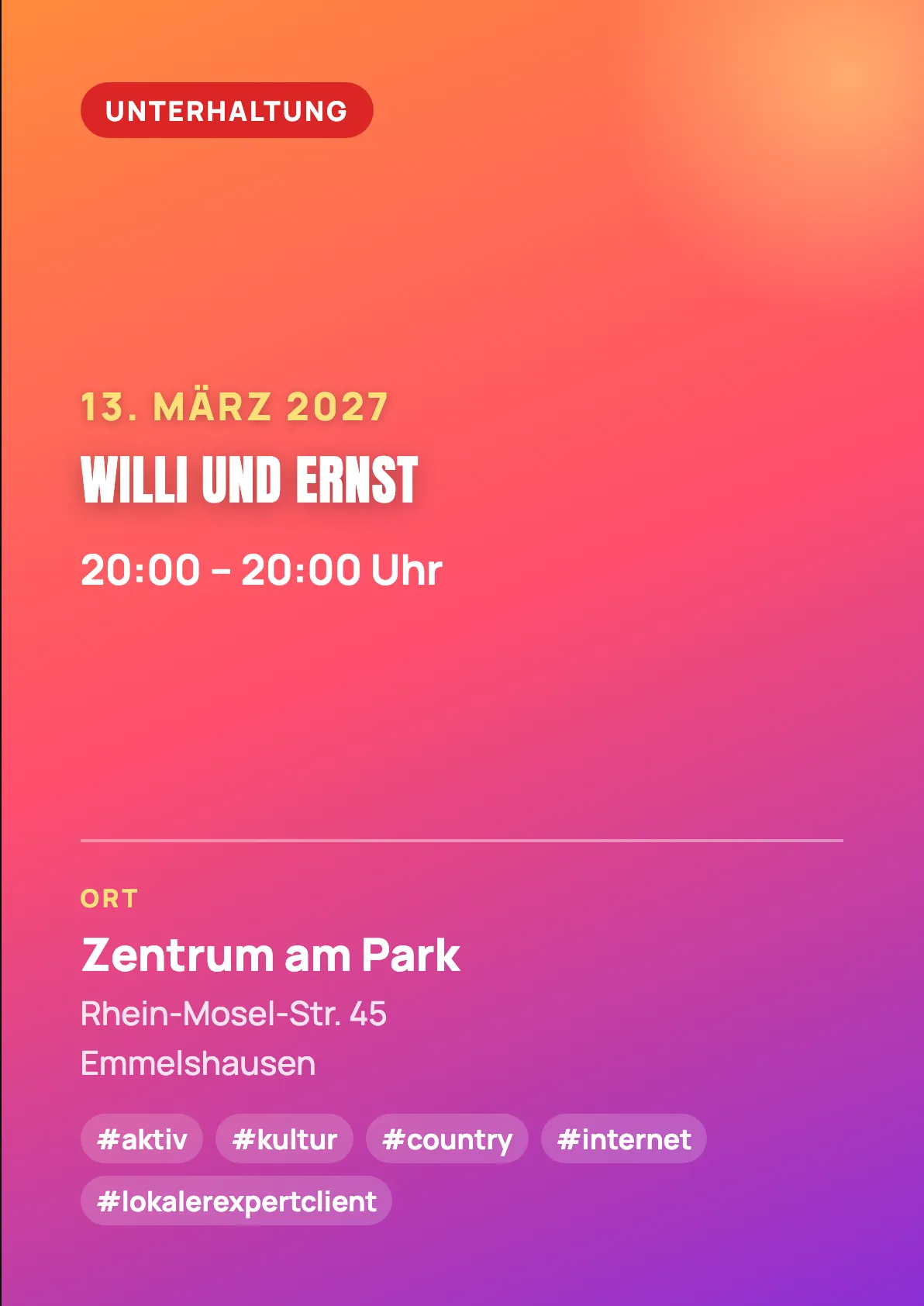 Veranstaltungsflyer